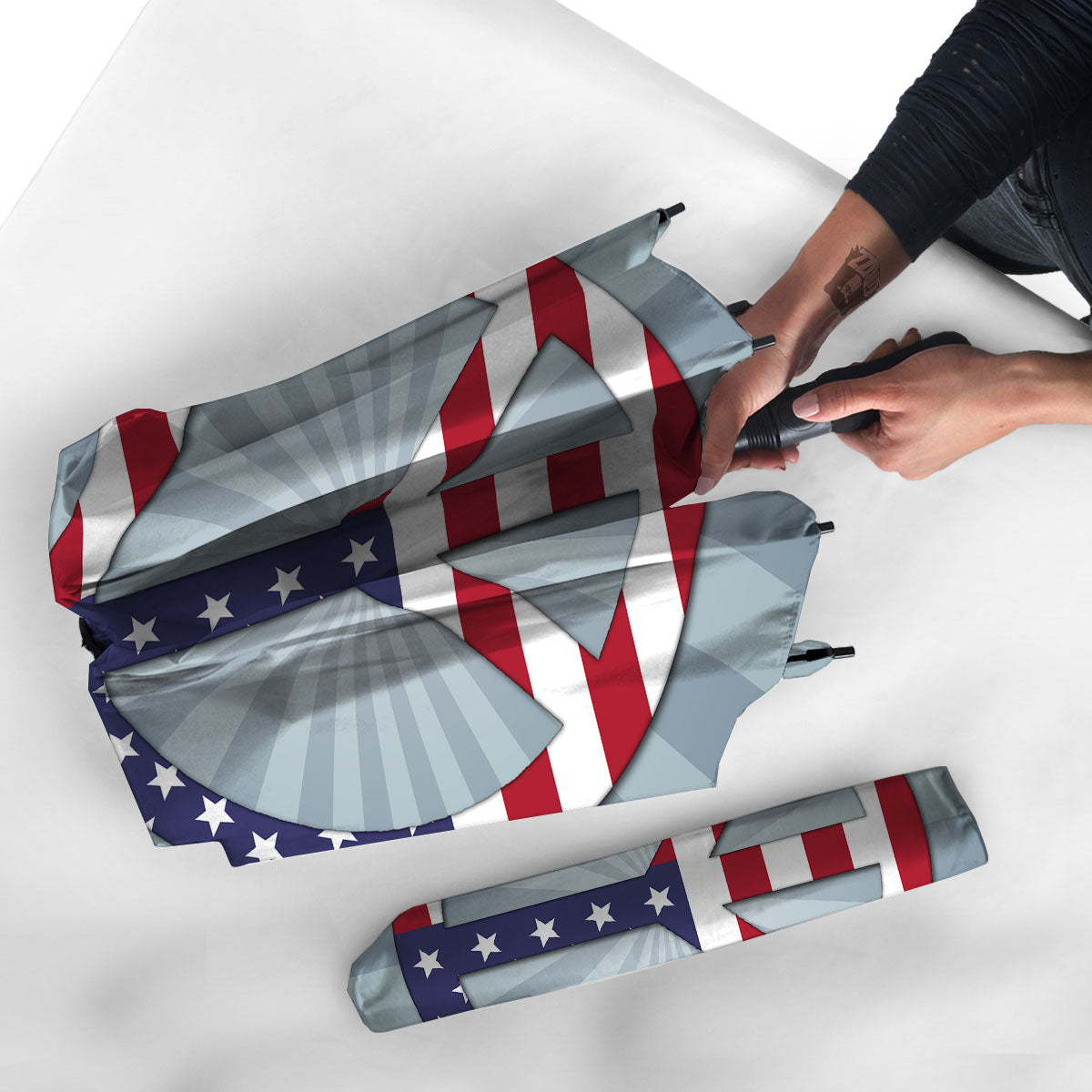American Peace Flag Print Umbrella-grizzshop