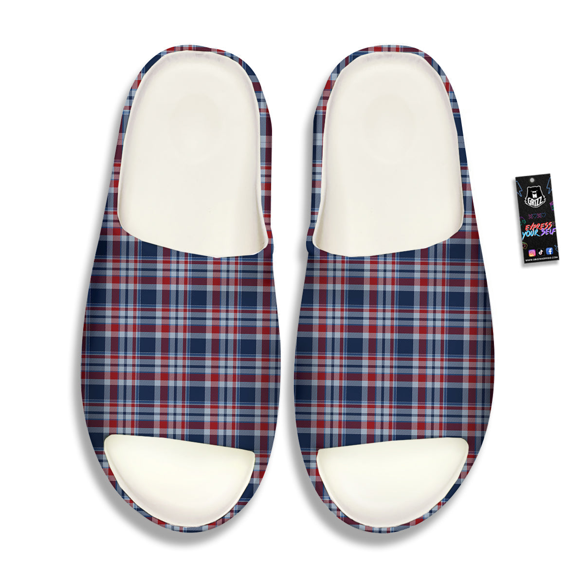 American Plaid Print Pattern Sandals-grizzshop