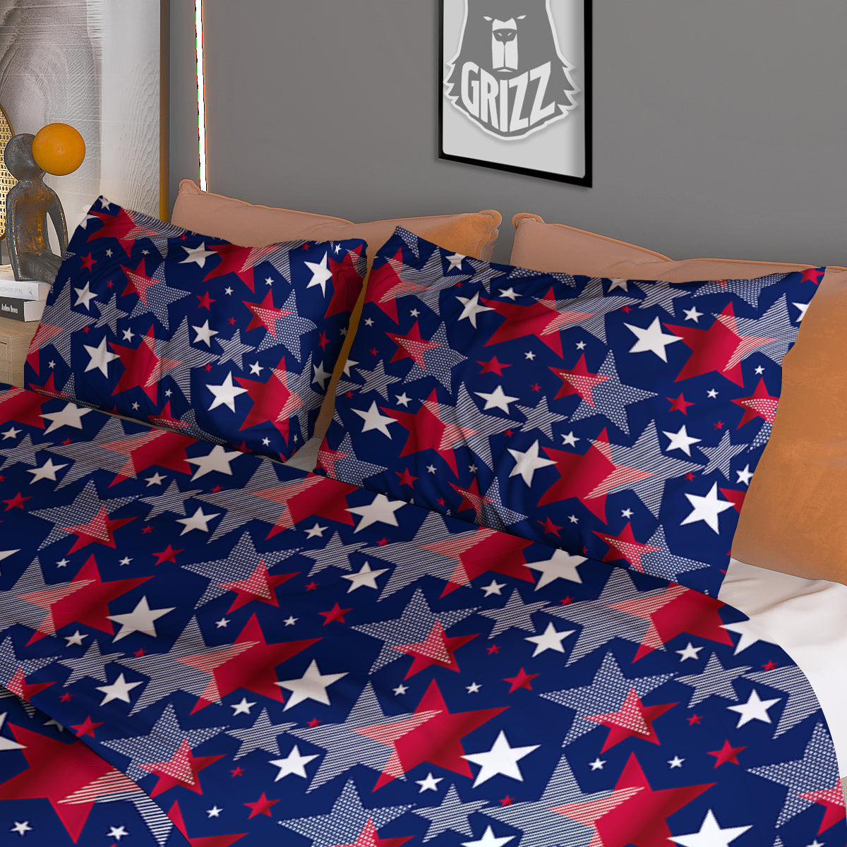 American Star 4th of July Print Pattern Duvet Cover Bedding Set