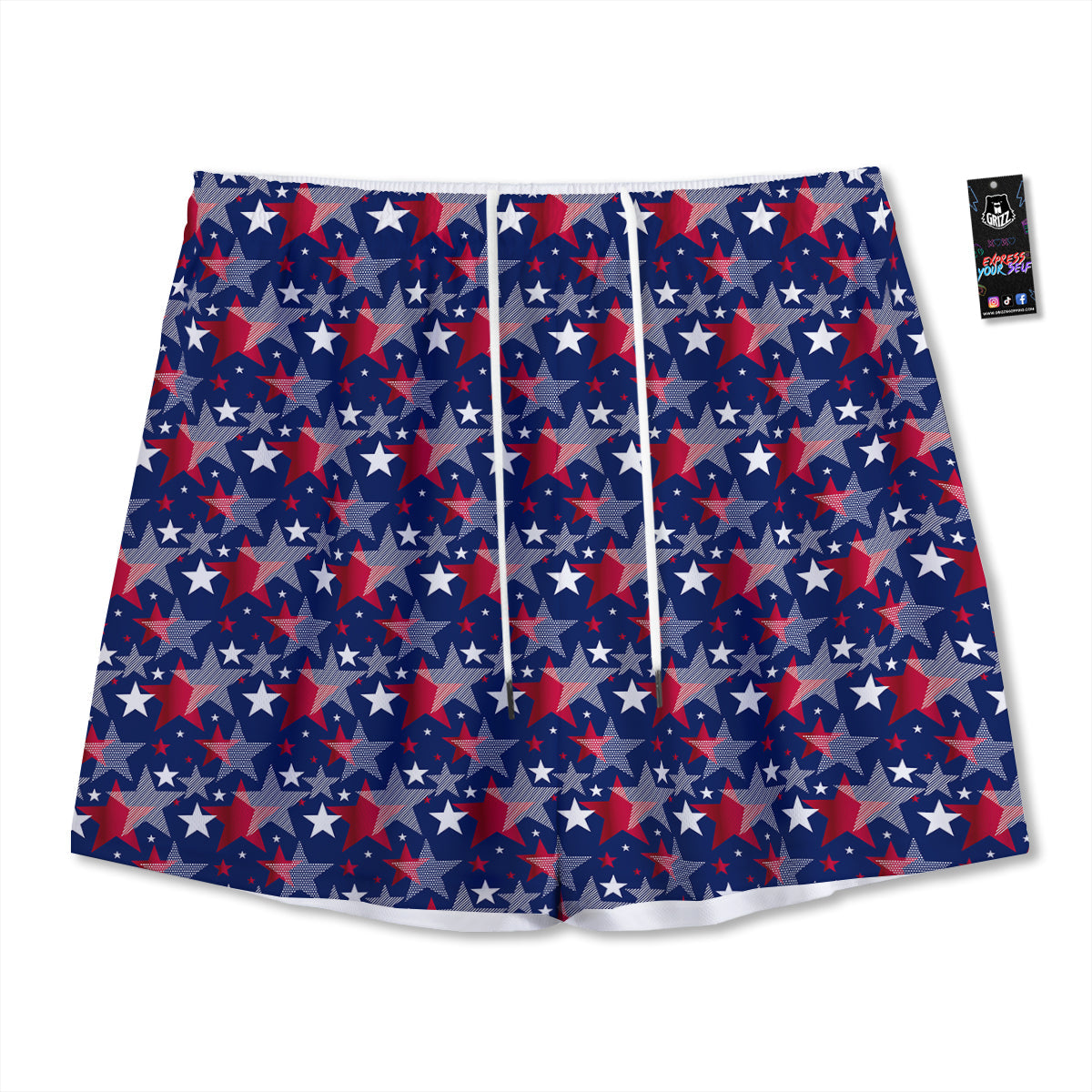 Balloon And Cute Panda Print Pattern Mesh Shorts
