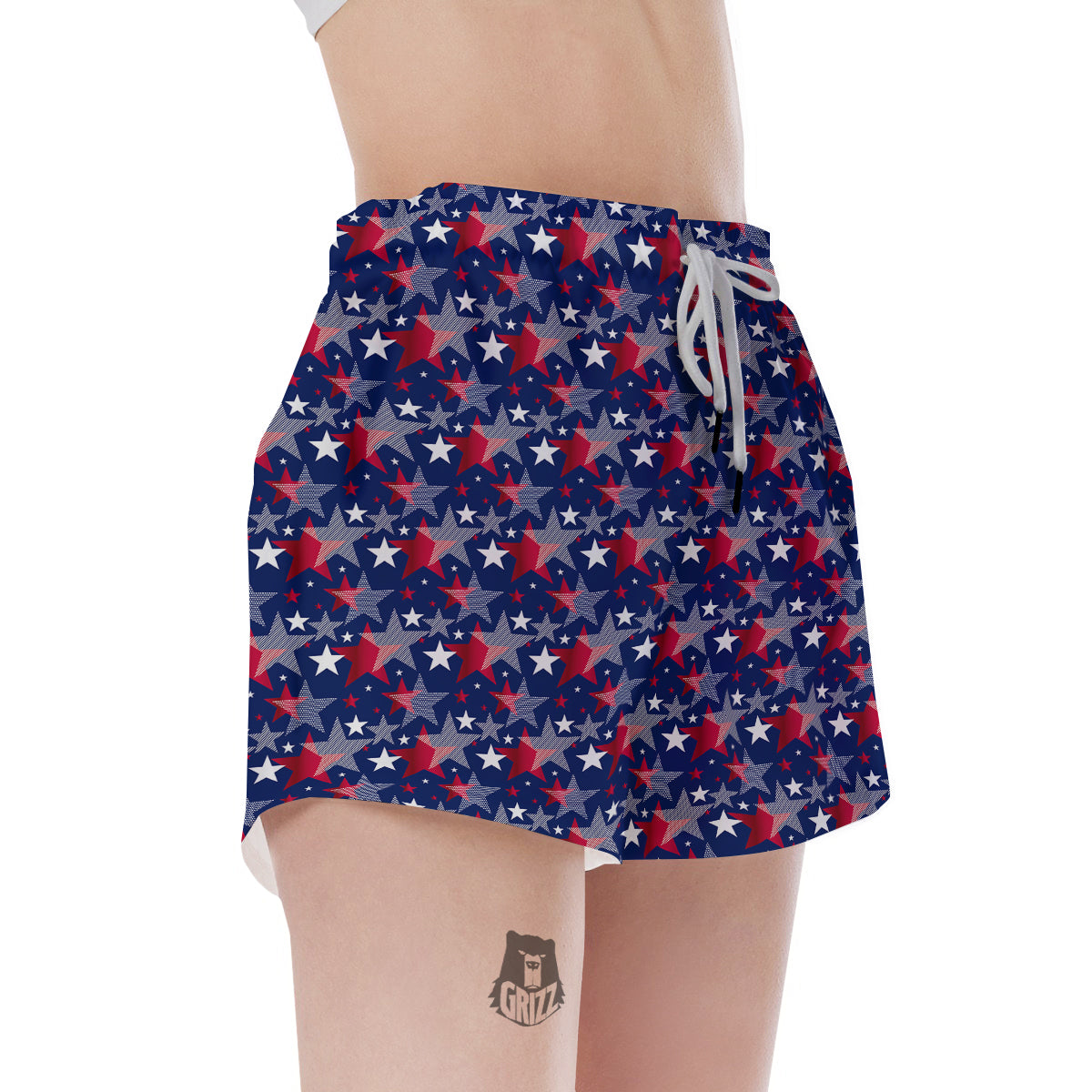 American Star 4th of July Print Pattern Women's Shorts-grizzshop