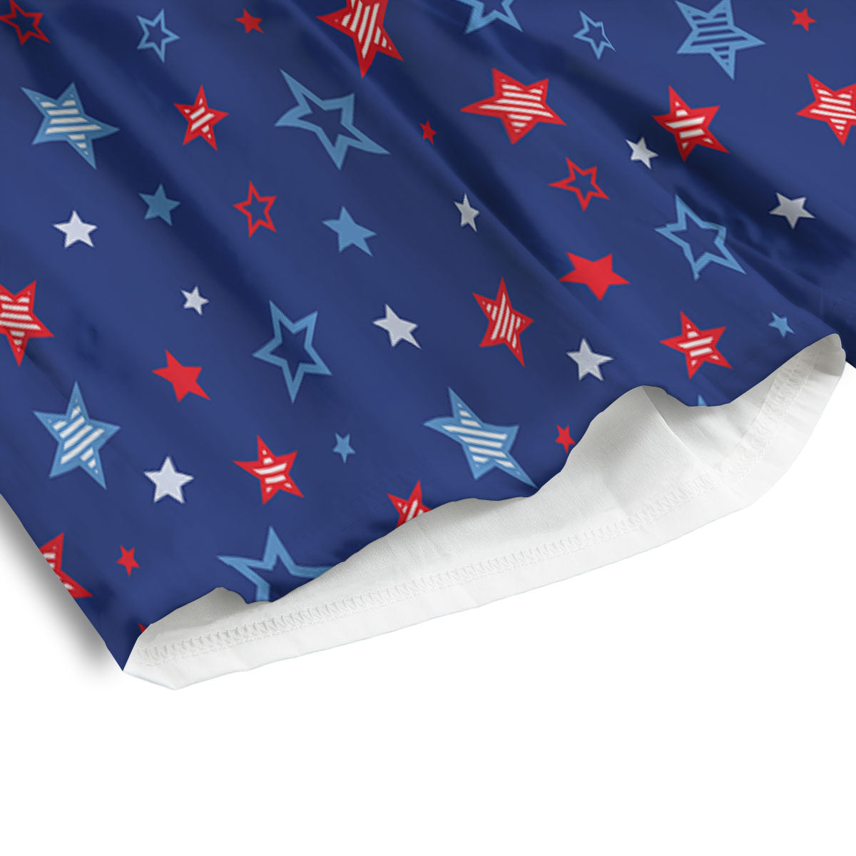 American Star Blue And Red Print Pattern Men's Athletic Shorts