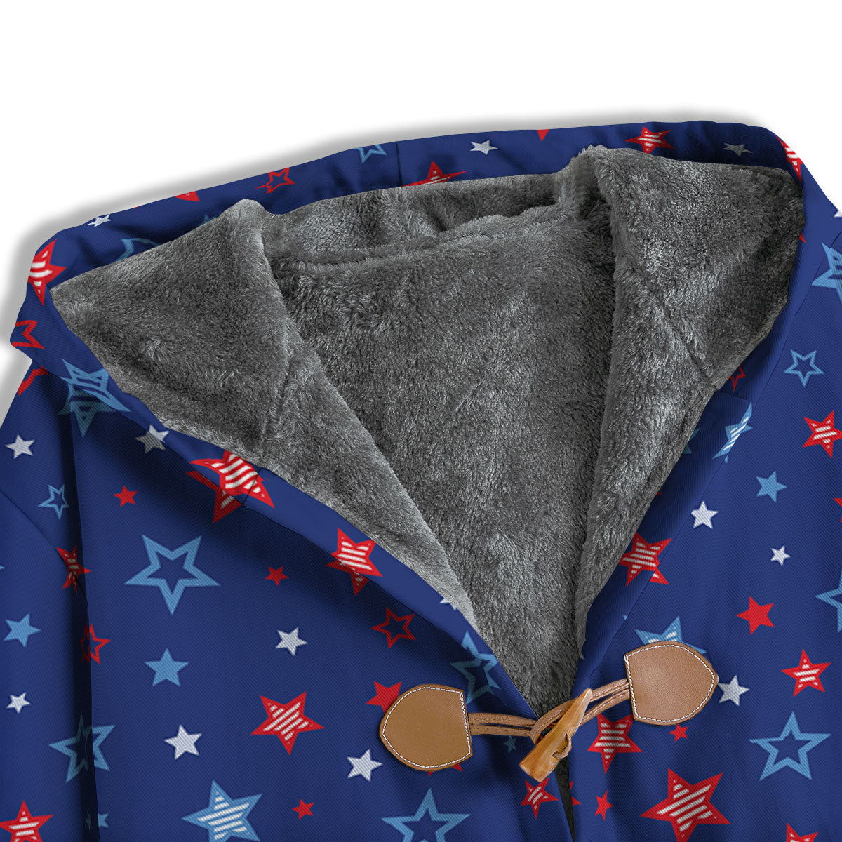 American Star Blue And Red Print Pattern Men's Windbreaker Jacket-grizzshop
