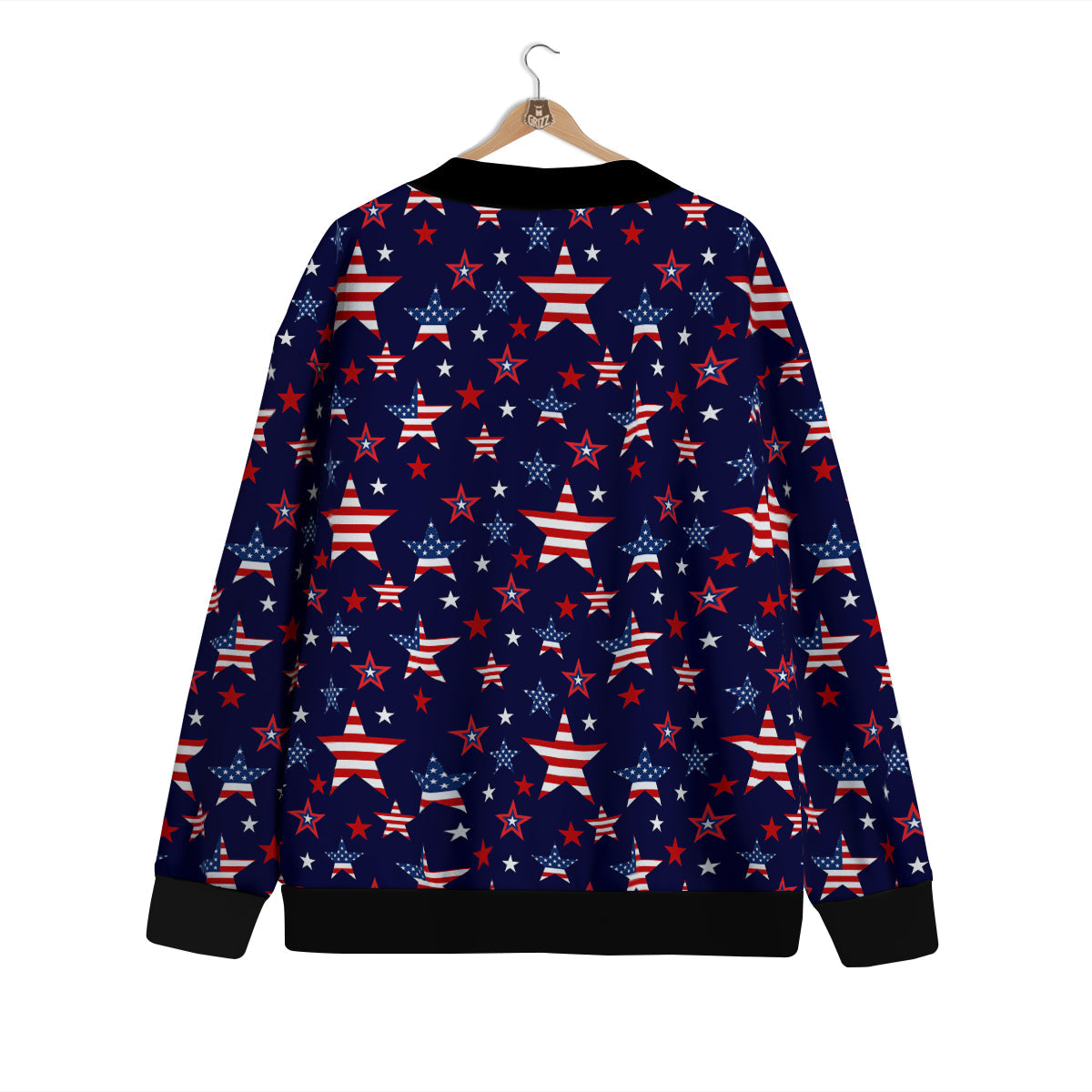 American Star Print Pattern Cardigan-grizzshop