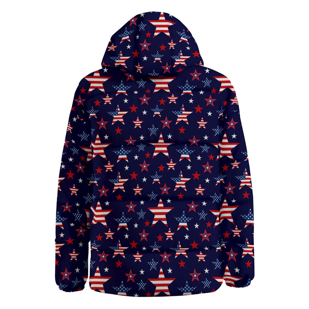 American Star Print Pattern Down Jacket-grizzshop
