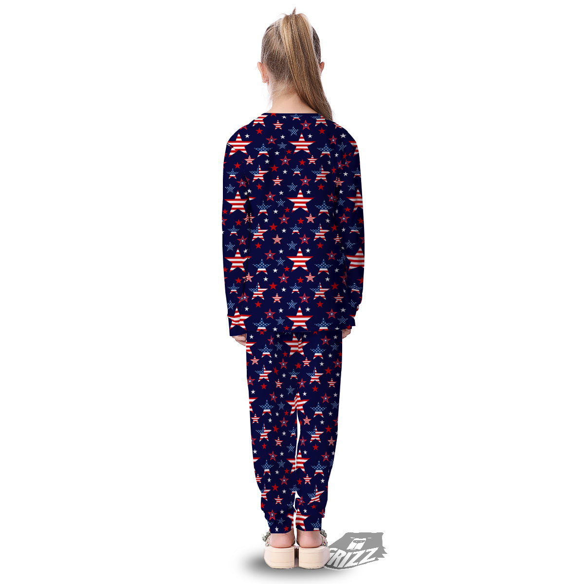 American Star Print Pattern Kid's Pajamas-grizzshop