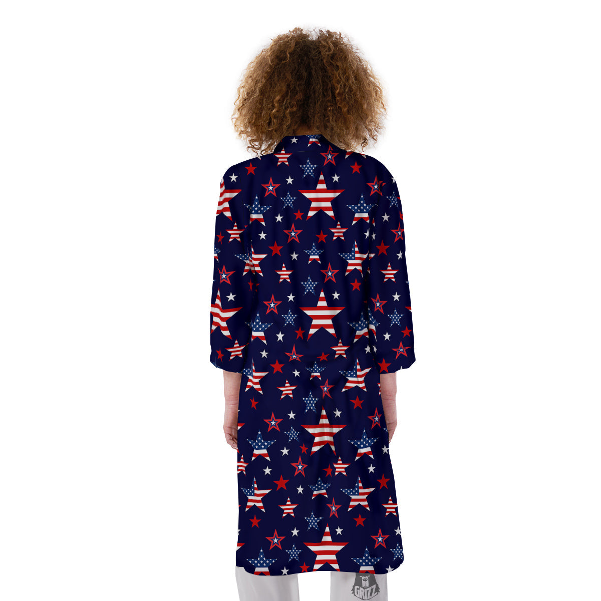 American Star Print Pattern Kimono-grizzshop