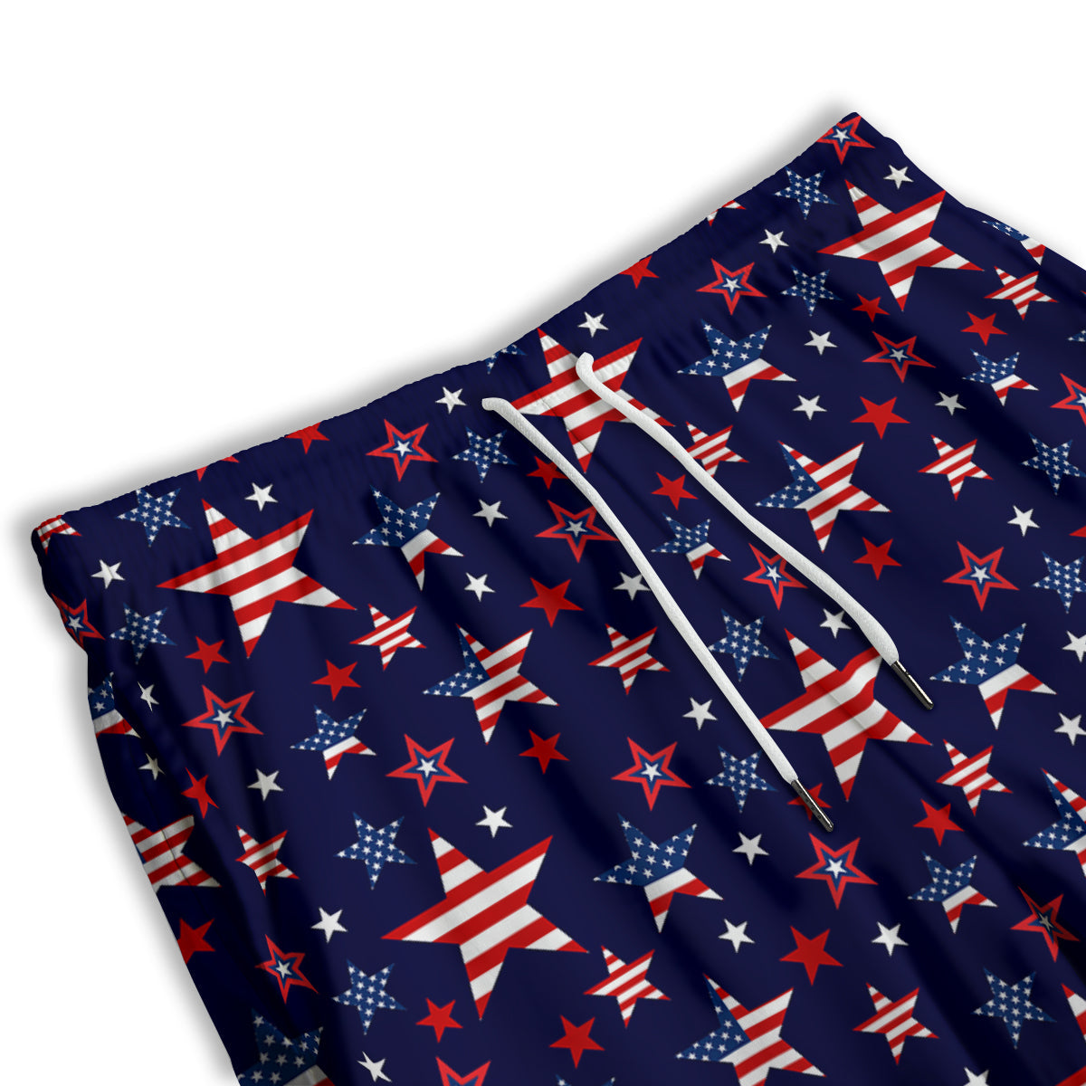 American Star Print Pattern Men's Athletic Shorts