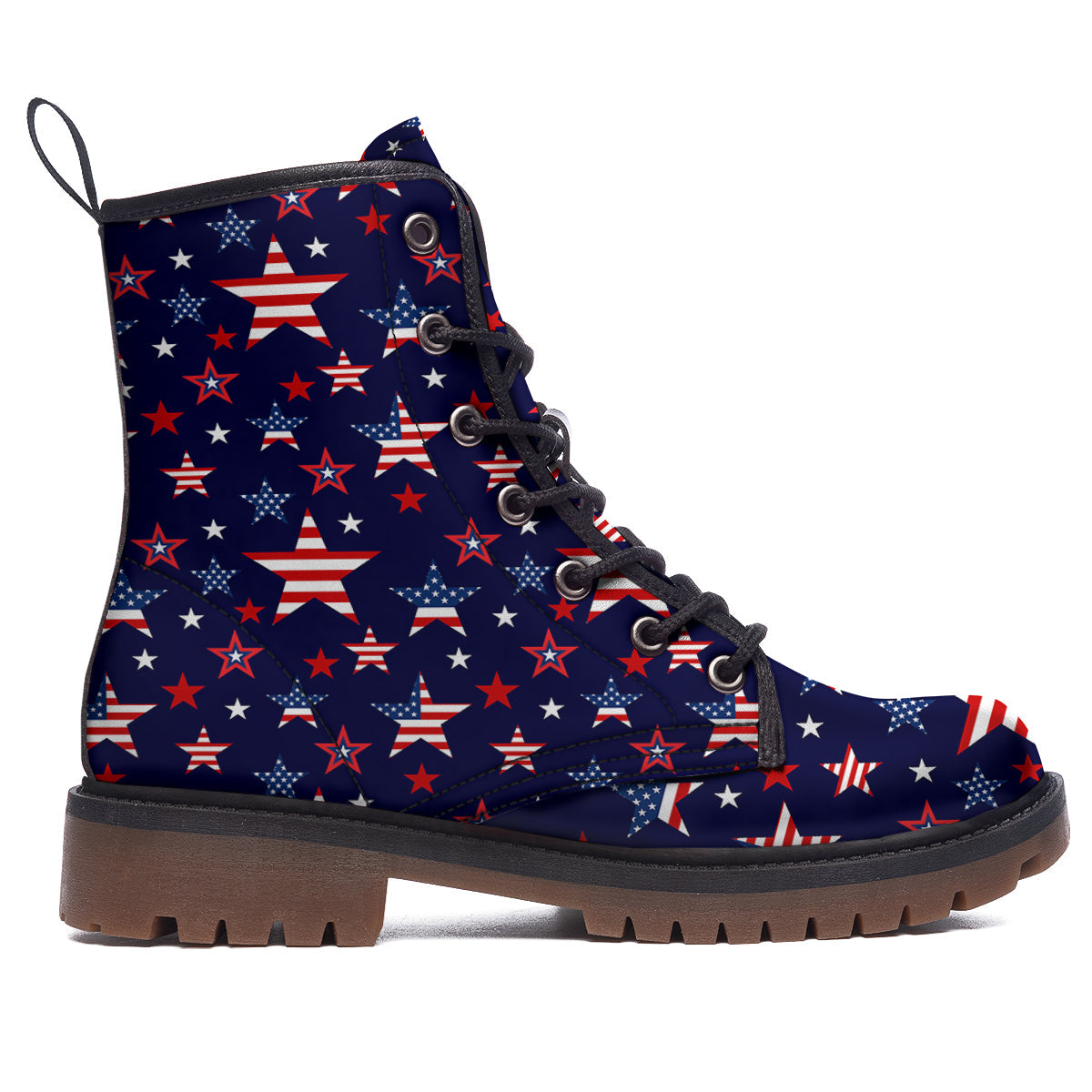 American Star Print Pattern Work Boots-grizzshop