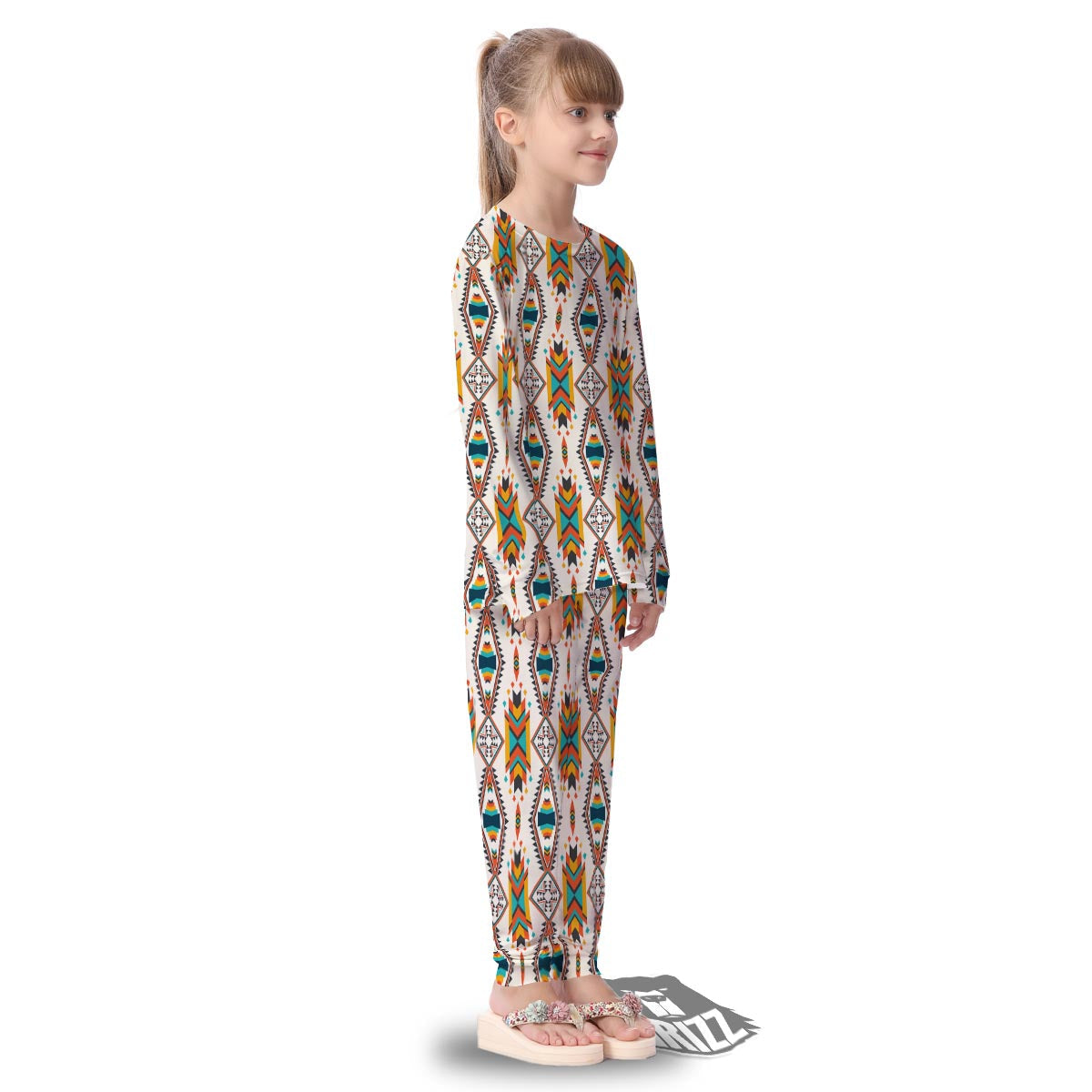American Tribal Native Print Pattern Kid's Pajamas-grizzshop