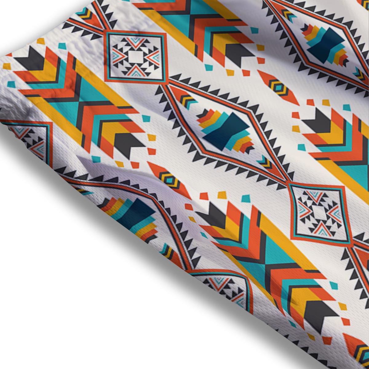 American Tribal Native Print Pattern Mesh Shorts