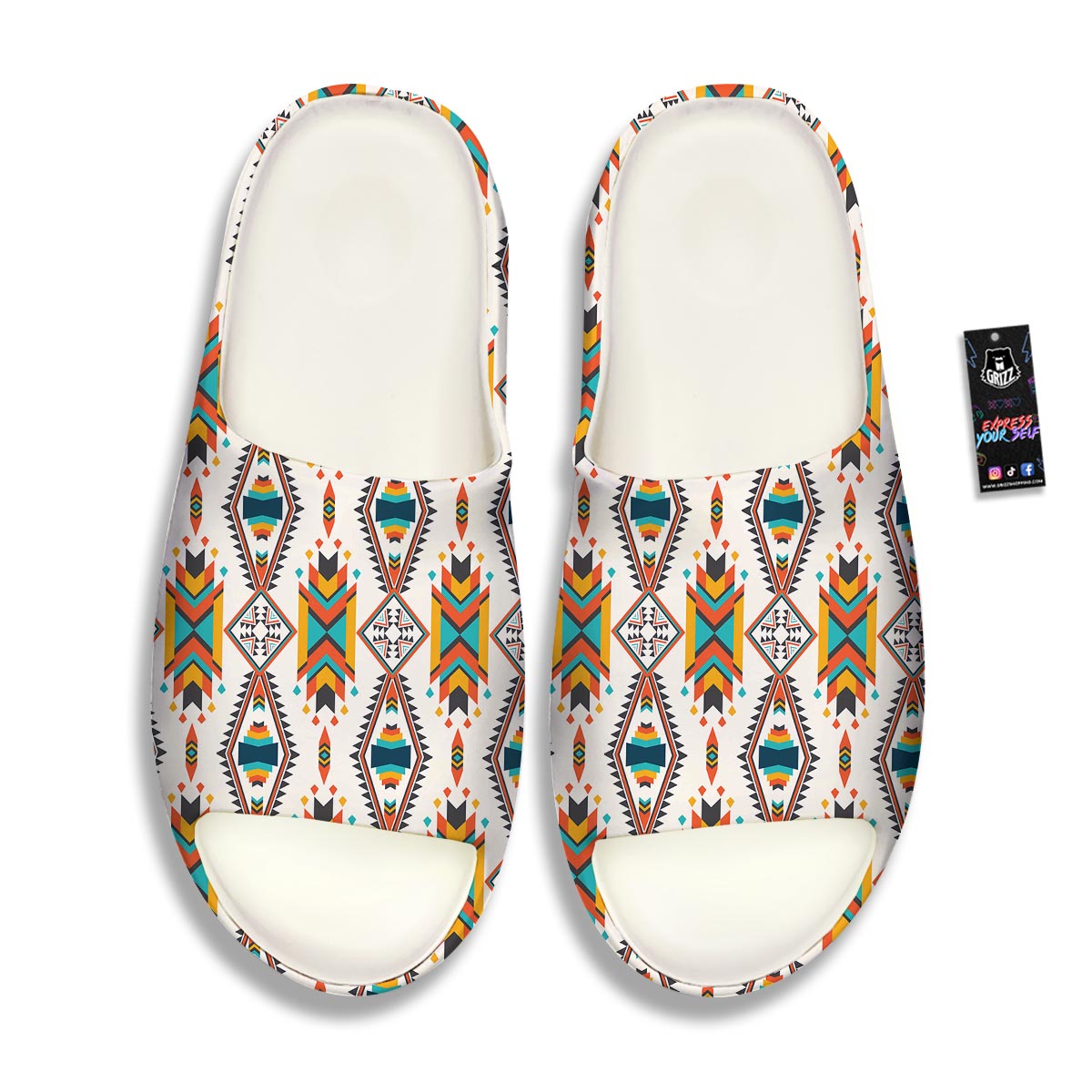 American Tribal Native Print Pattern Sandals-grizzshop