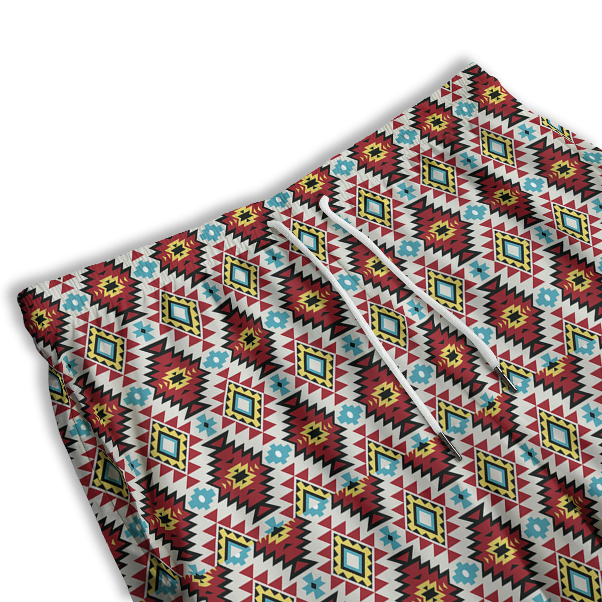 American Turquoise Native Print Pattern Men's Athletic Shorts