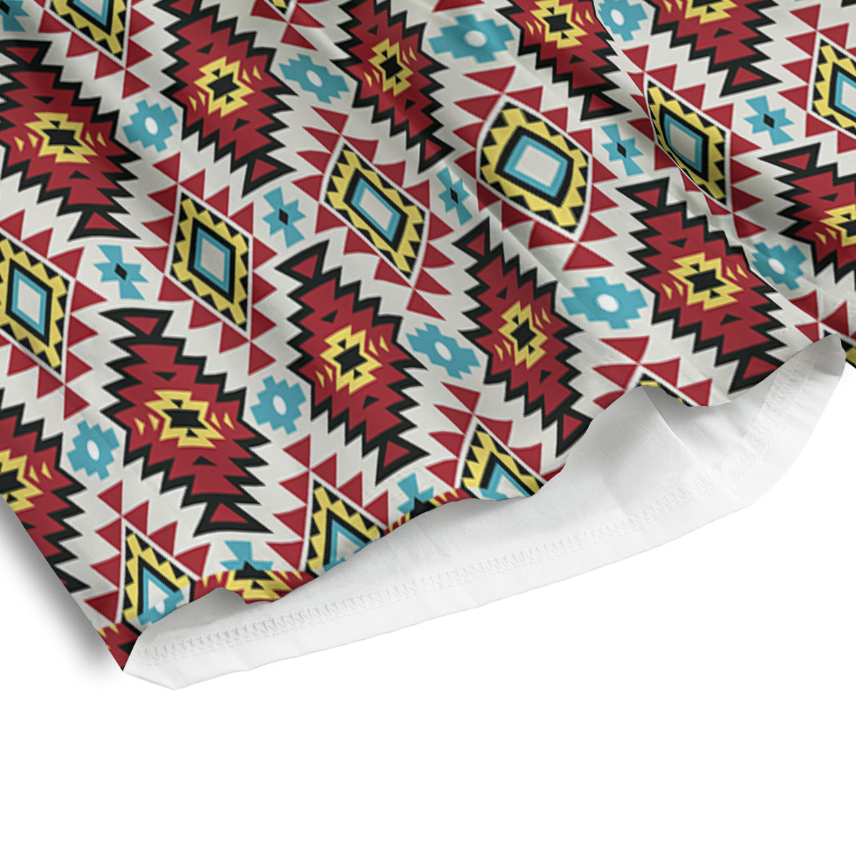 American Turquoise Native Print Pattern Men's Athletic Shorts