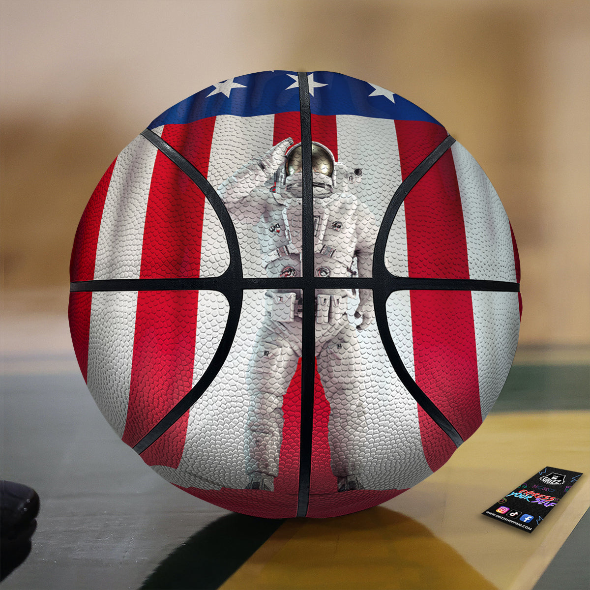 American Astronaut Print Basketball
