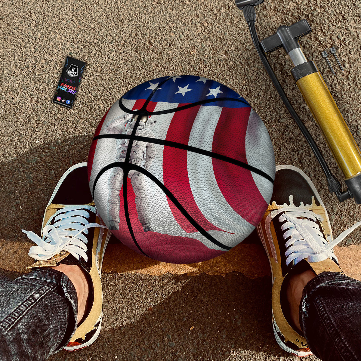 American Astronaut Print Basketball