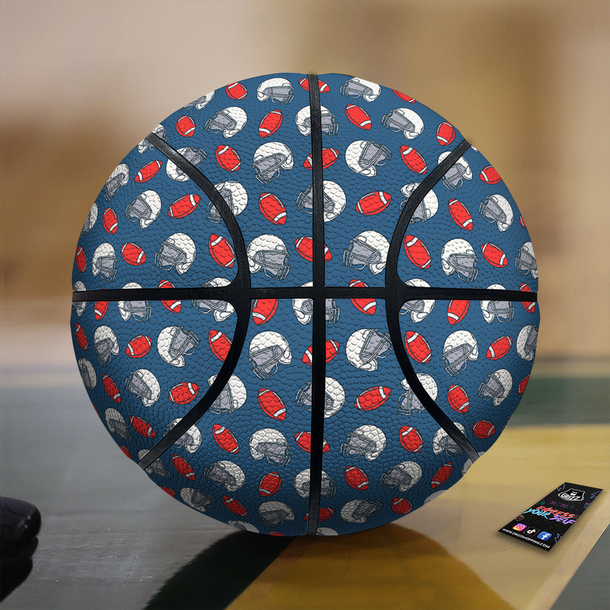 American Football Print Pattern Basketball