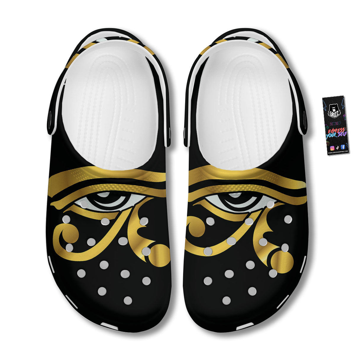 Amulet Eye Of Horus Print Clog-grizzshop