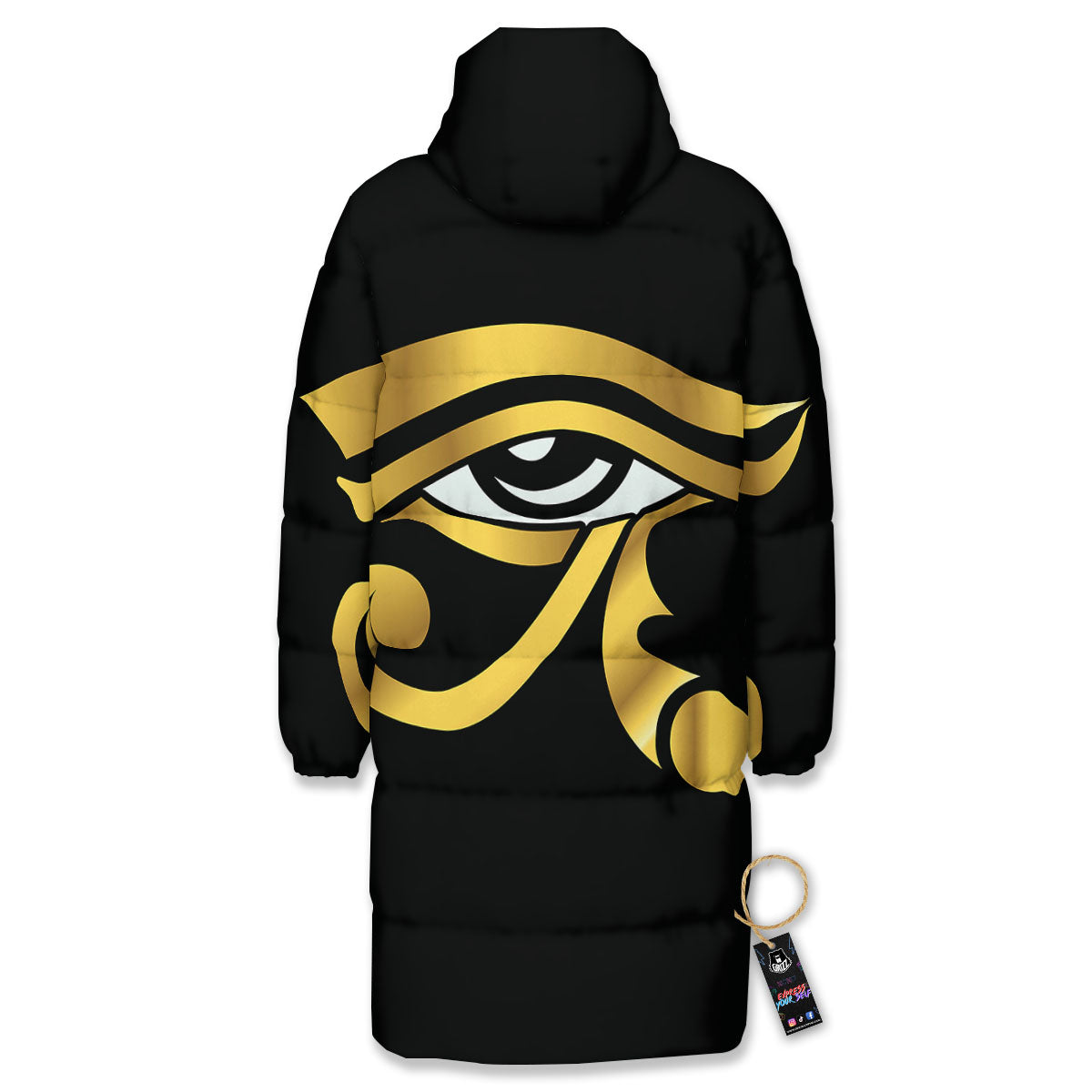 Amulet Eye Of Horus Print Long Down Jacket-grizzshop