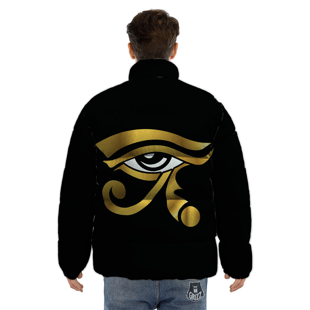 Amulet Eye Of Horus Print Puffer Jacket-grizzshop
