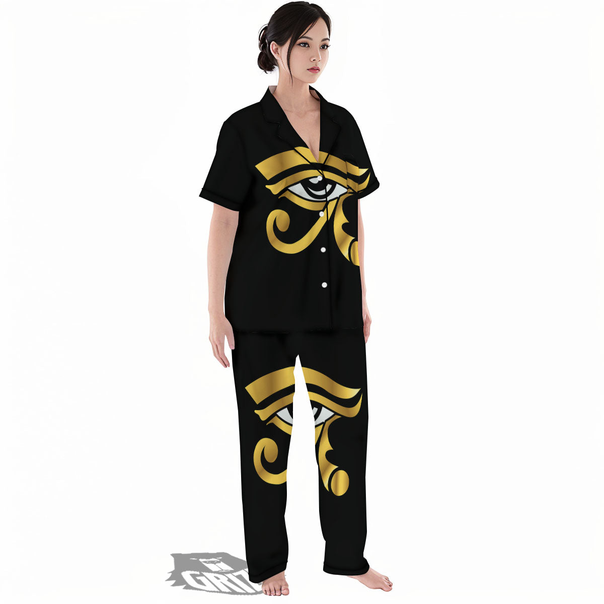 Amulet Eye Of Horus Print Women's Pajamas Set-grizzshop
