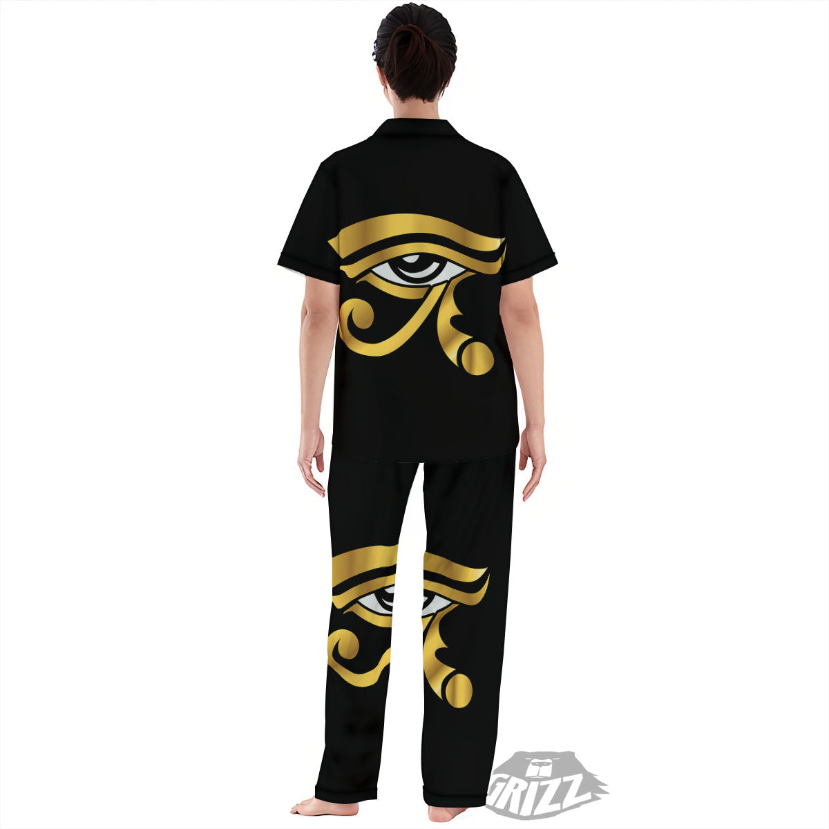Amulet Eye Of Horus Print Women's Pajamas Set-grizzshop