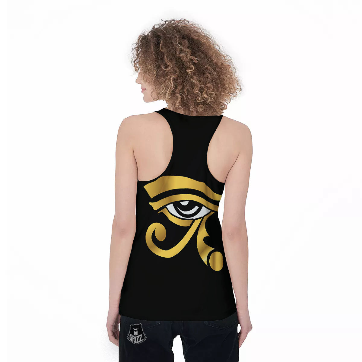 Amulet Eye Of Horus Print Women's Racerback Tank Top-grizzshop