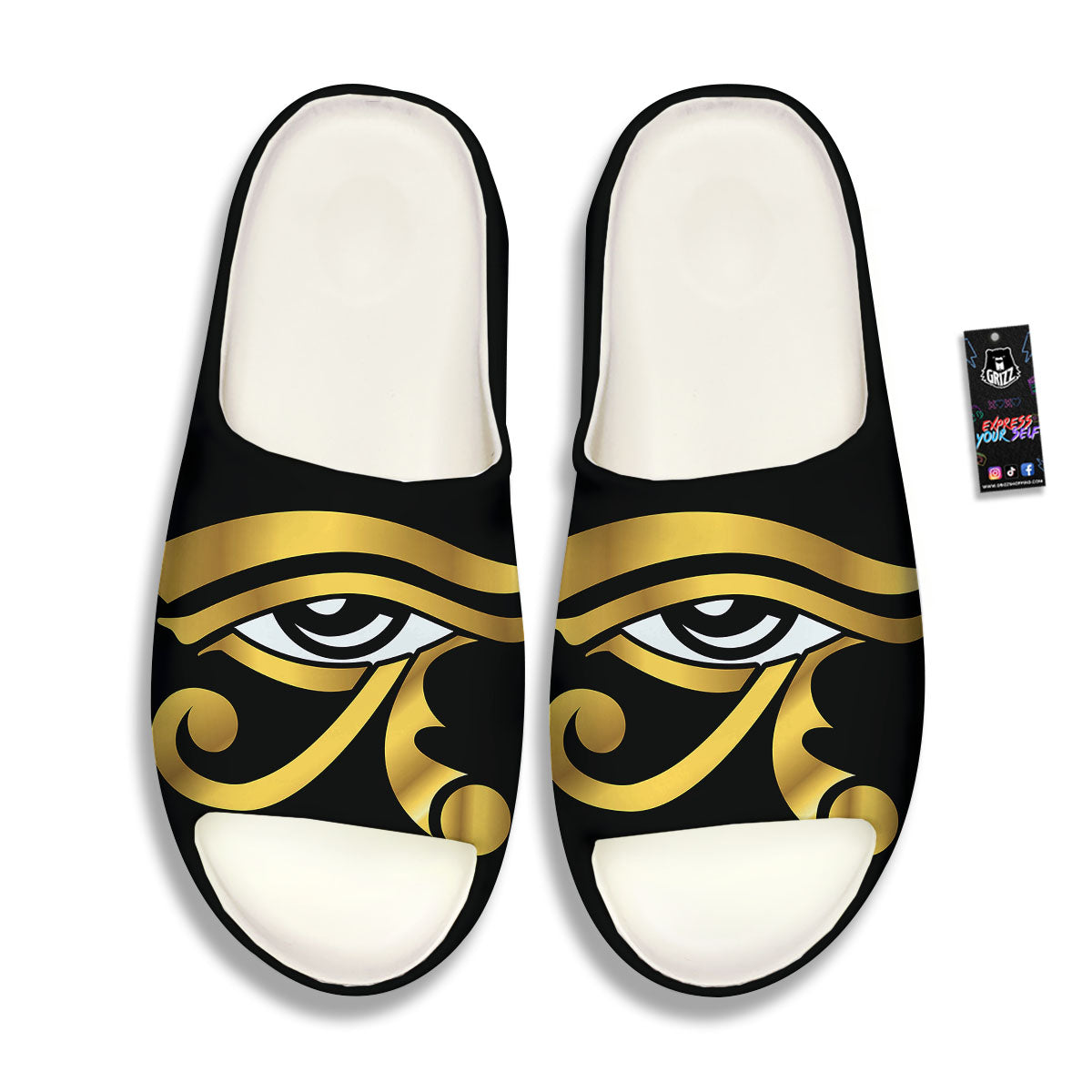 Amulet Eye Of Horus Print Sandals-grizzshop
