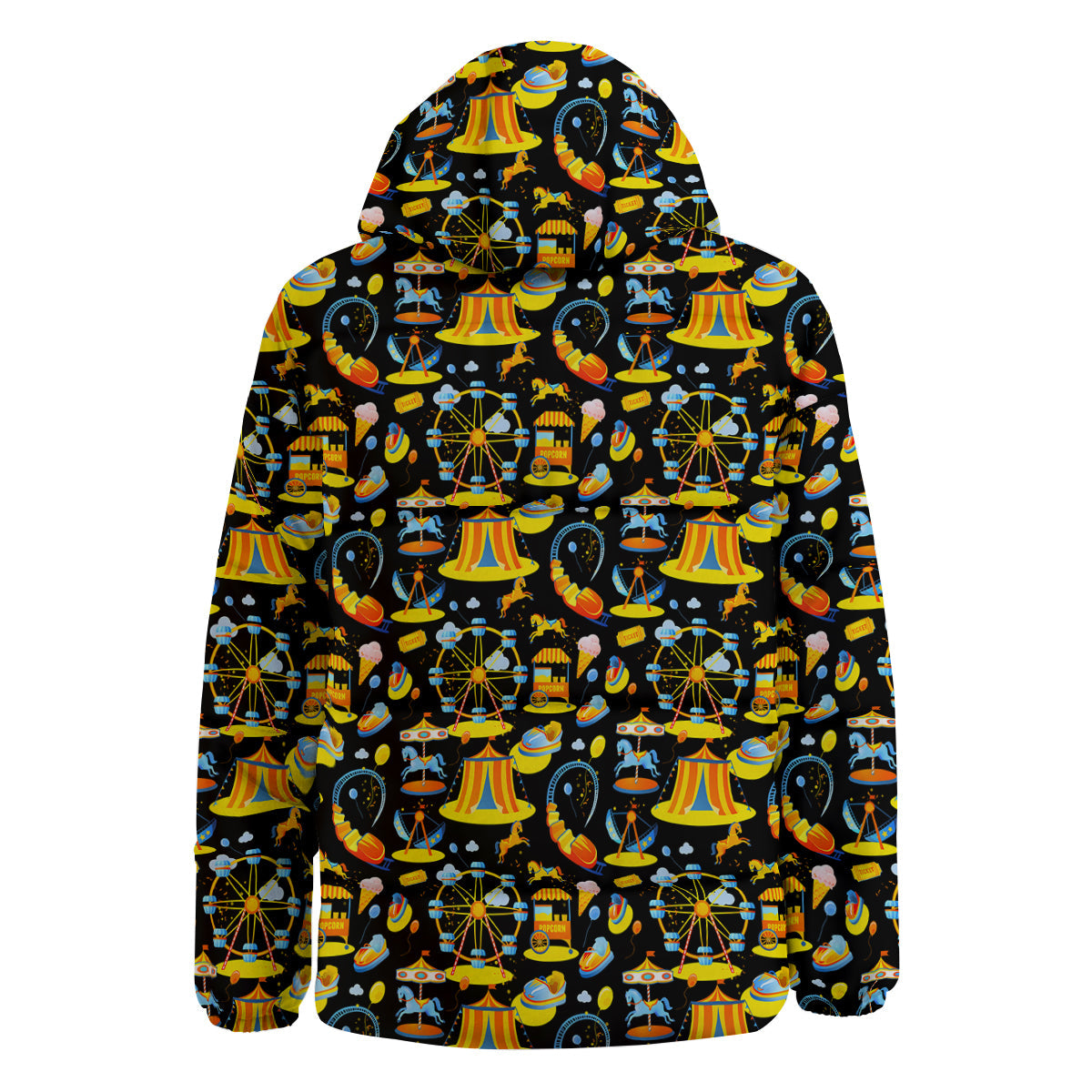 Amusement Park Entertainment Print Pattern Down Jacket-grizzshop