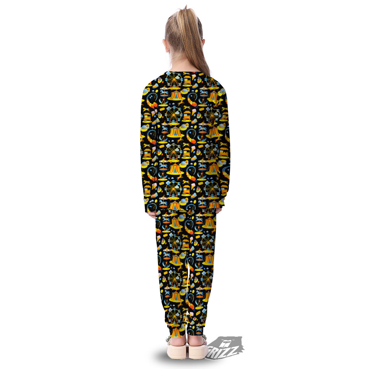 Amusement Park Entertainment Print Pattern Kid's Pajamas-grizzshop