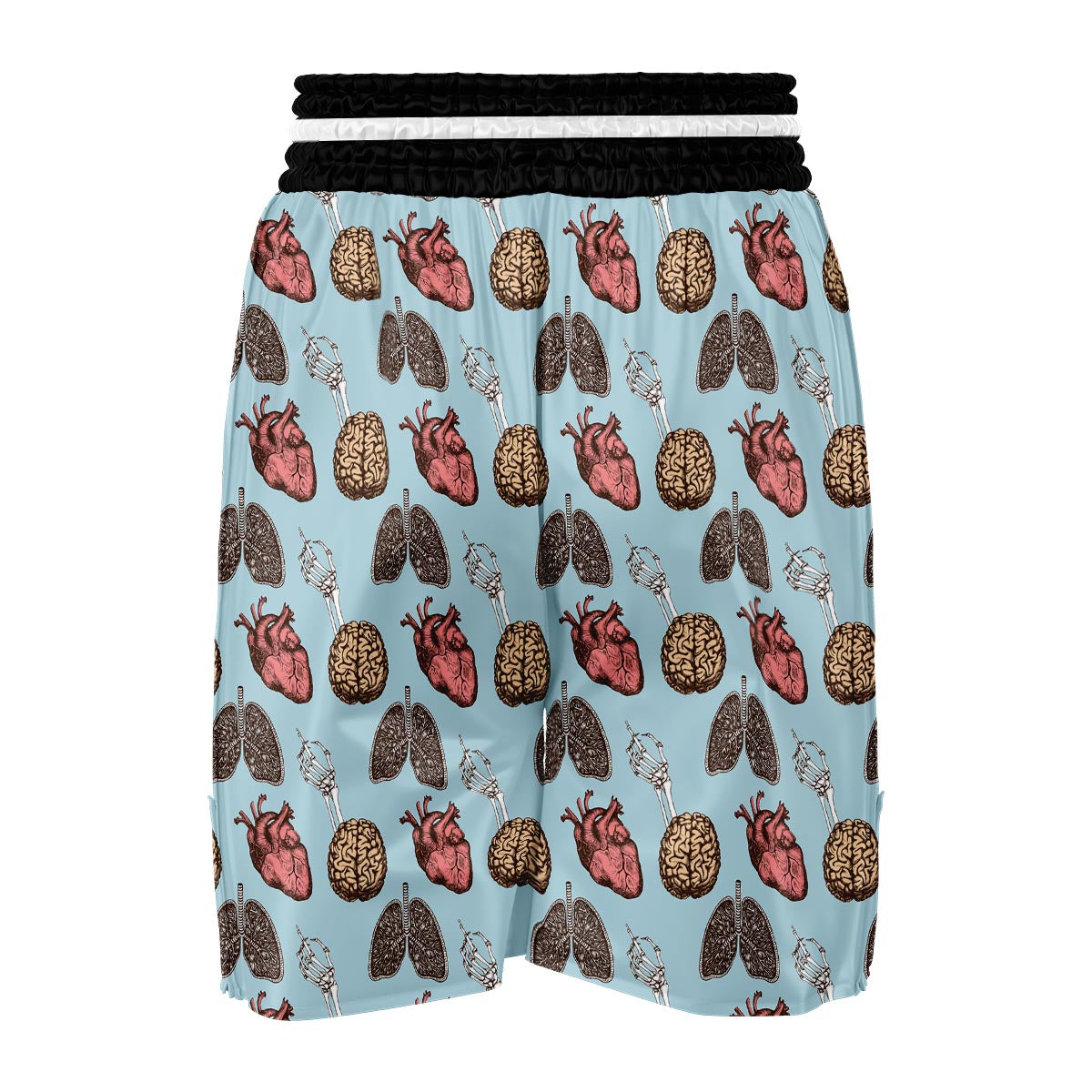 Anatomy Pattern Print Boxing Shorts-grizzshop