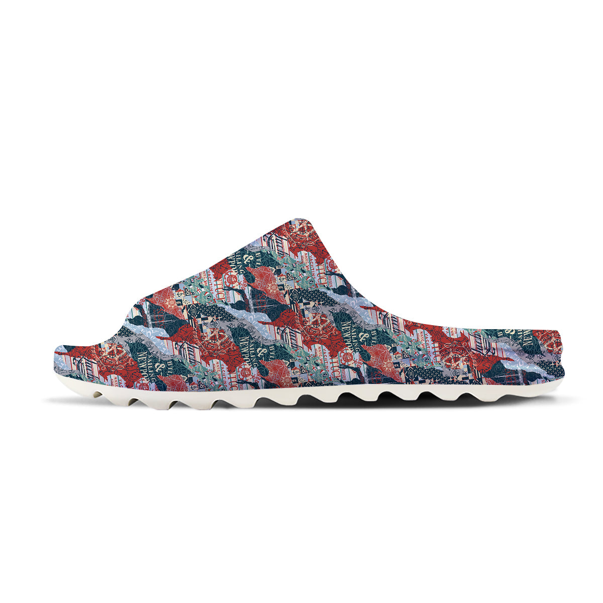 Anchor Abstract Nautical Print Pattern Sandals-grizzshop