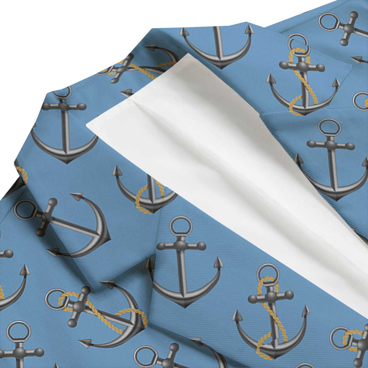 Anchor Nautical Print Pattern Men's Blazer-grizzshop