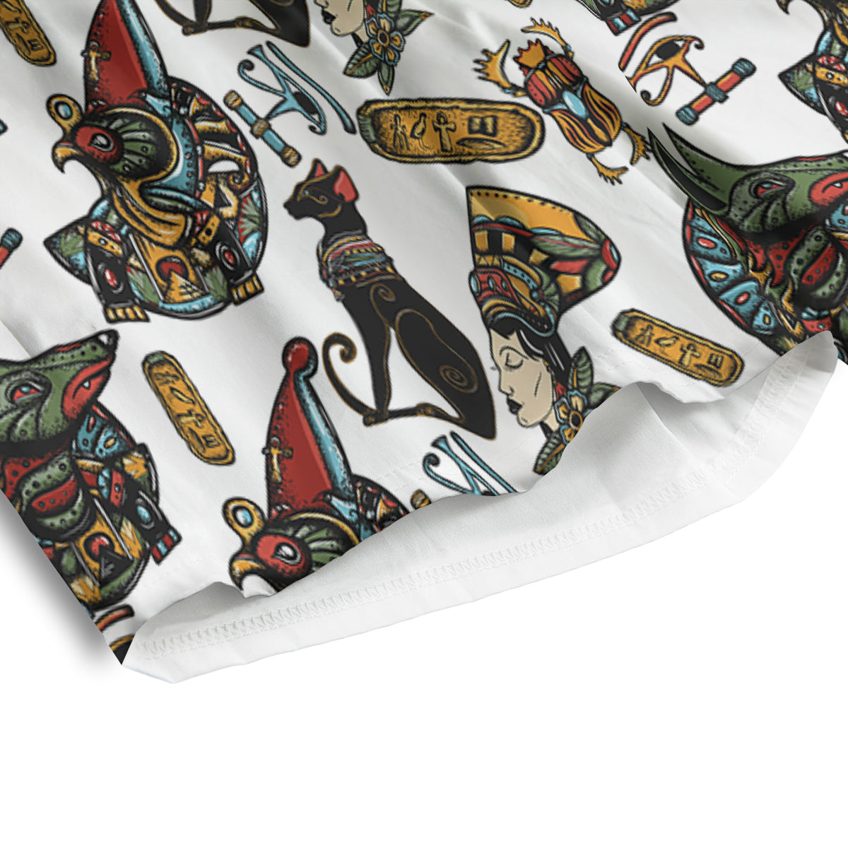 Ancient Egypt Old School Tattoo Print Pattern Men's Athletic Shorts