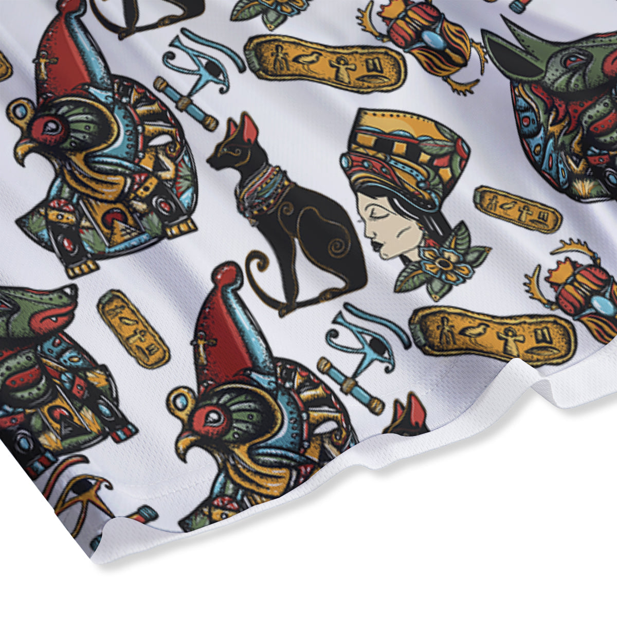Bat Halloween Print Pattern Mesh Shorts