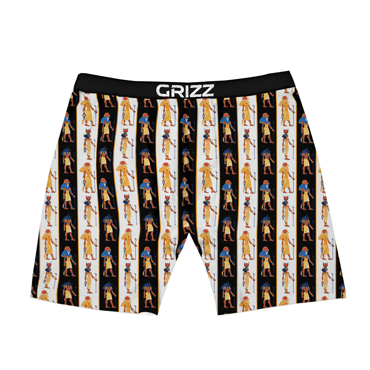 Ancient Egypt Stripe Print Pattern Boxer Briefs-grizzshop