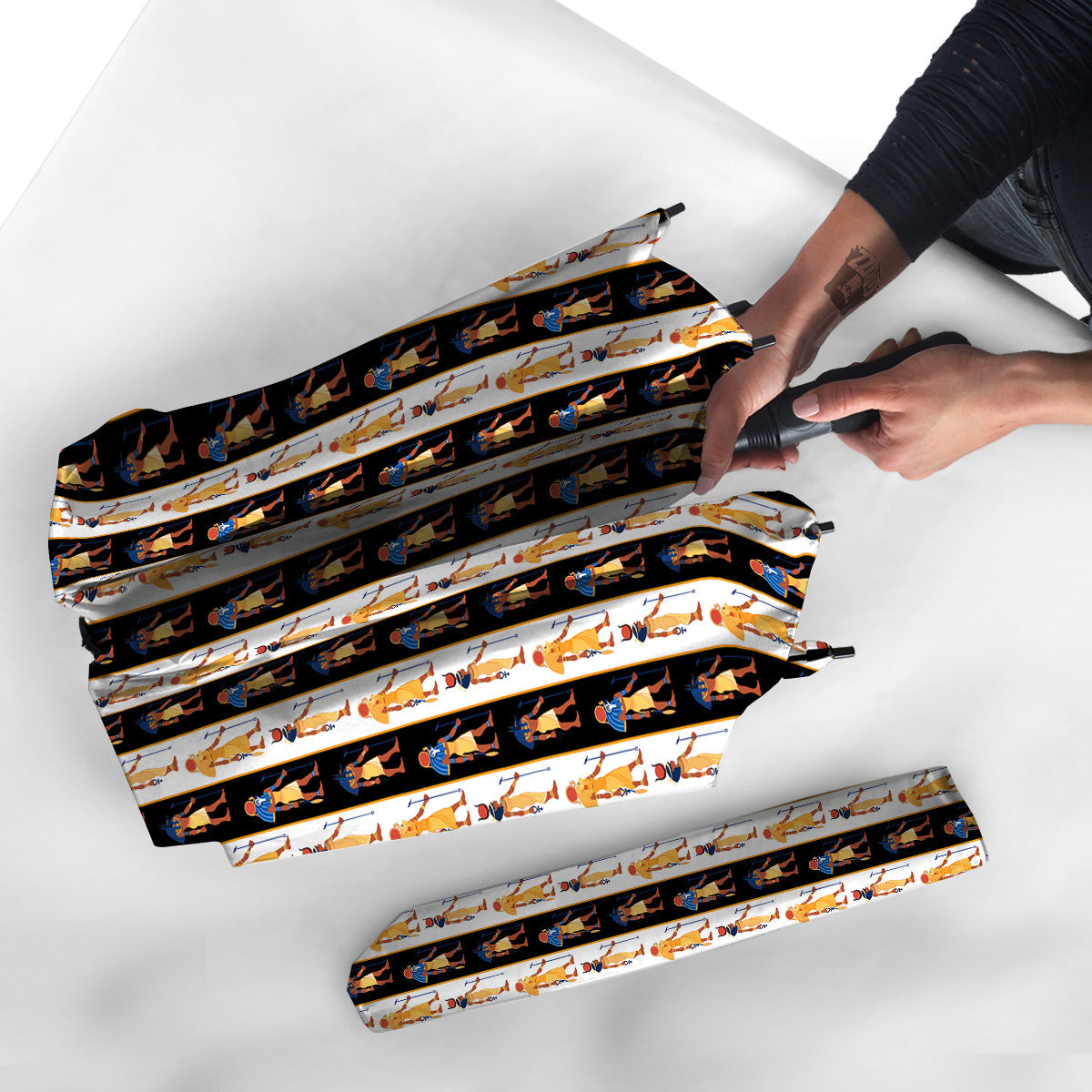 Ancient Egypt Stripe Print Pattern Umbrella-grizzshop