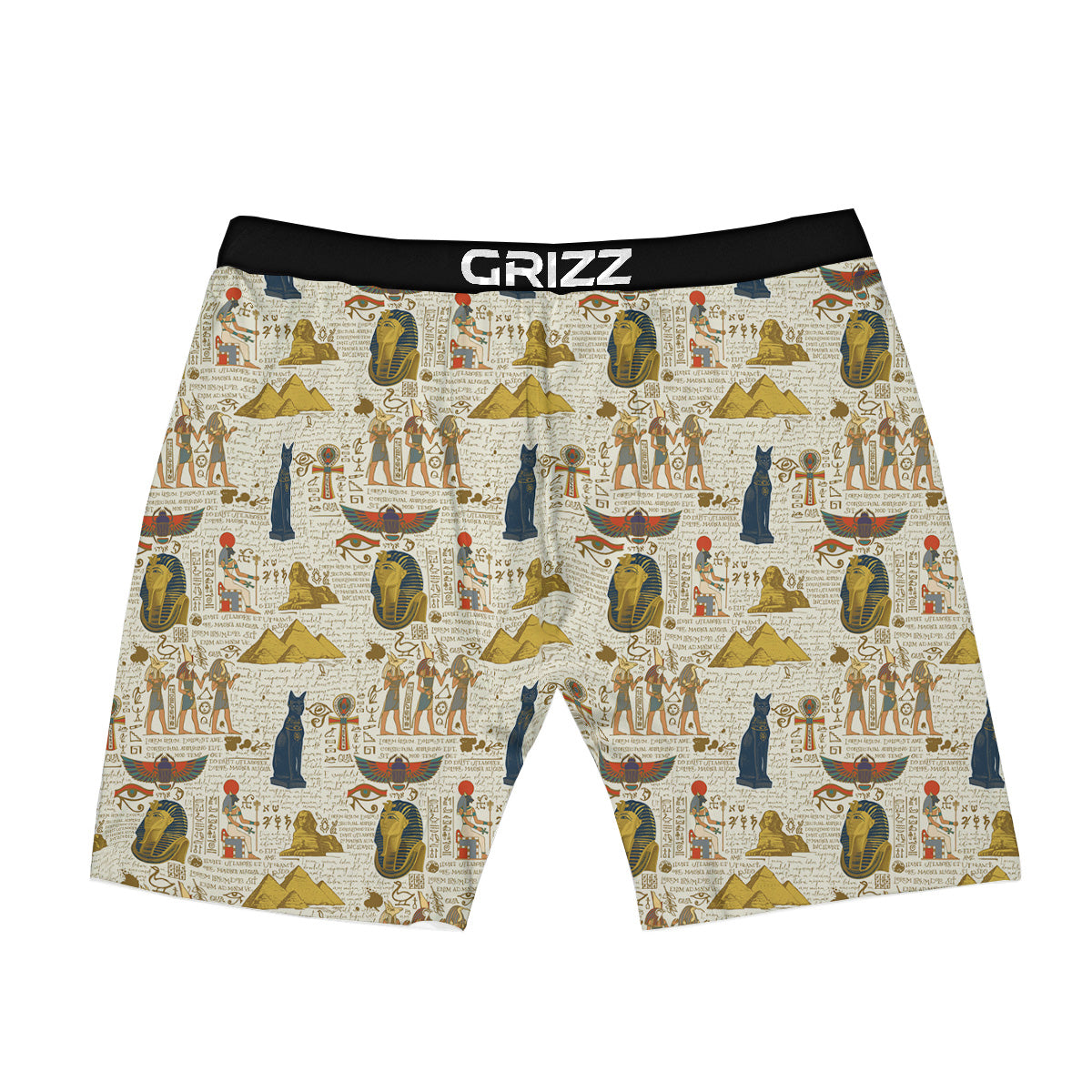 Ancient Egypt Text Print Pattern Boxer Briefs-grizzshop