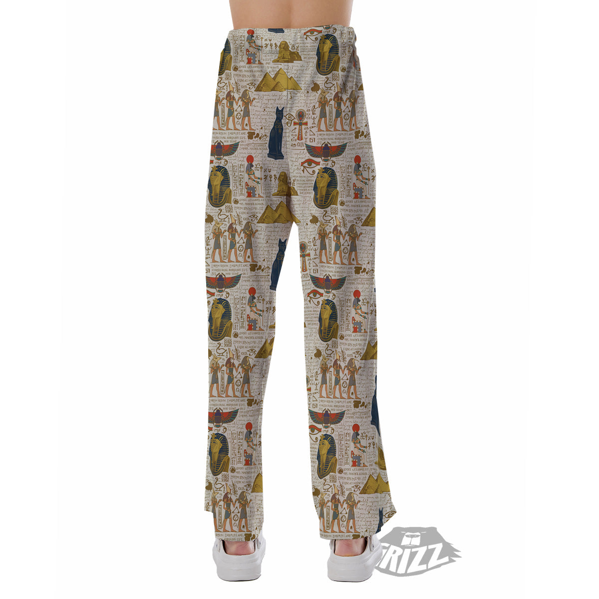 Ancient Egypt Text Print Pattern Pajama Pants-grizzshop