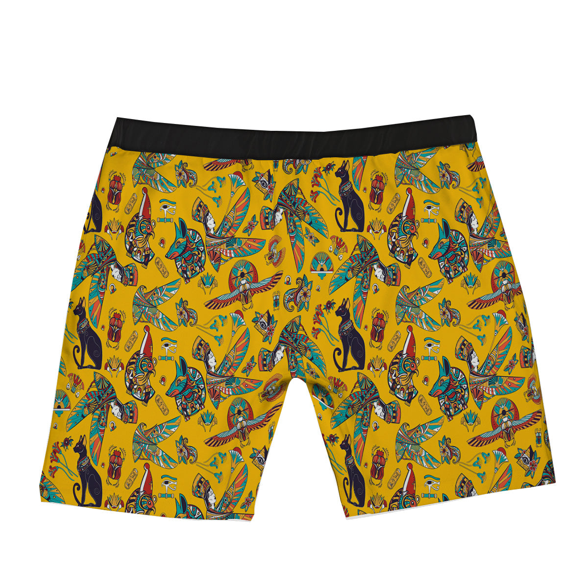 Ancient Egypt Yellow Print Pattern Boxer Briefs-grizzshop