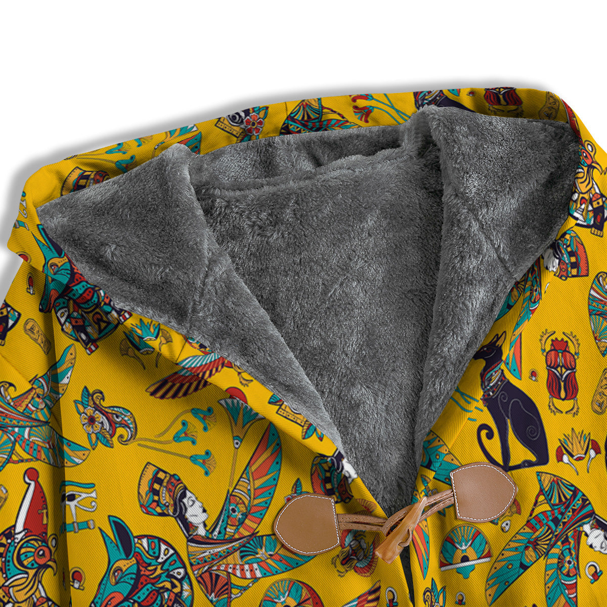 Ancient Egypt Yellow Print Pattern Men's Windbreaker Jacket-grizzshop