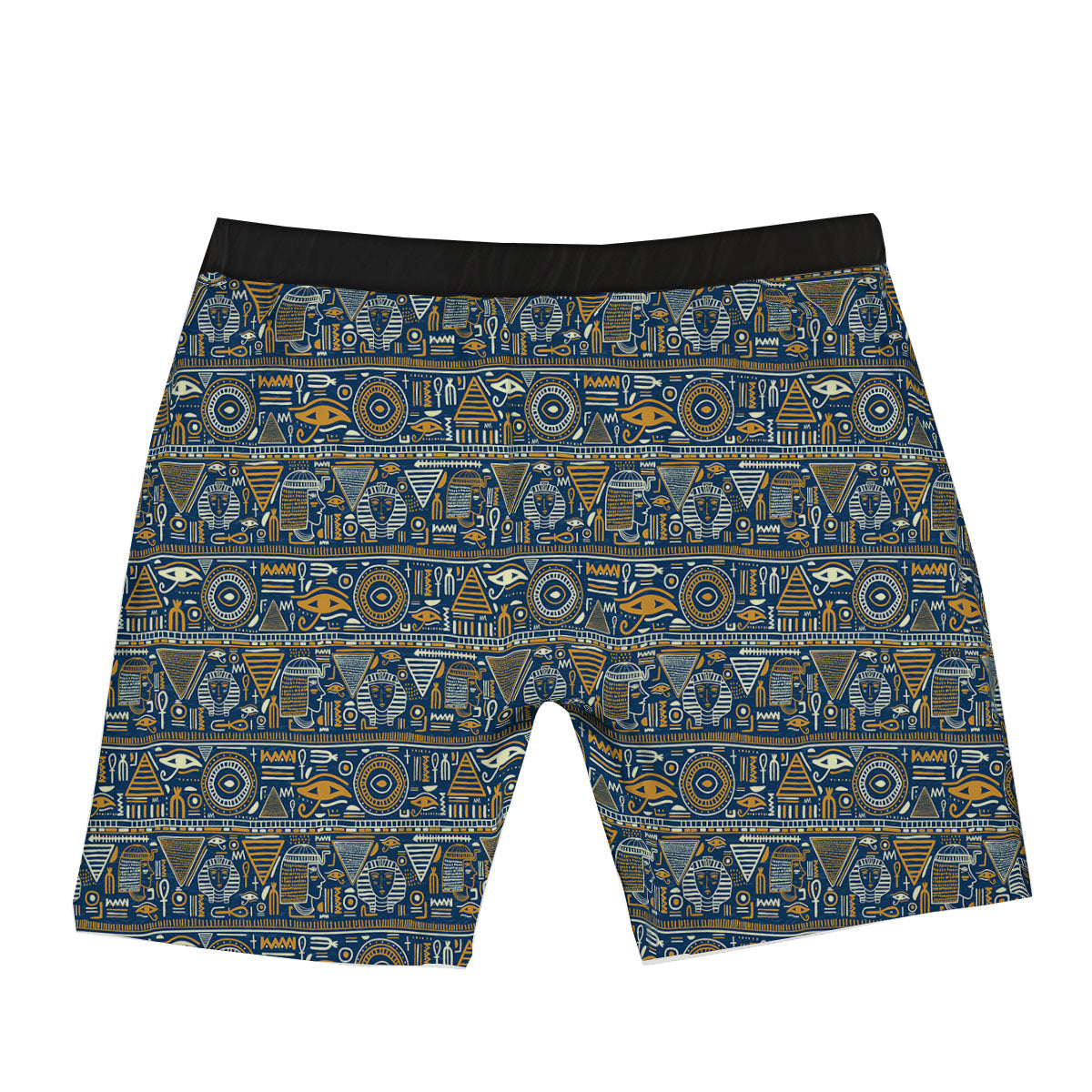 Ancient Egyptian Tribal Blue Print Pattern Boxer Briefs-grizzshop