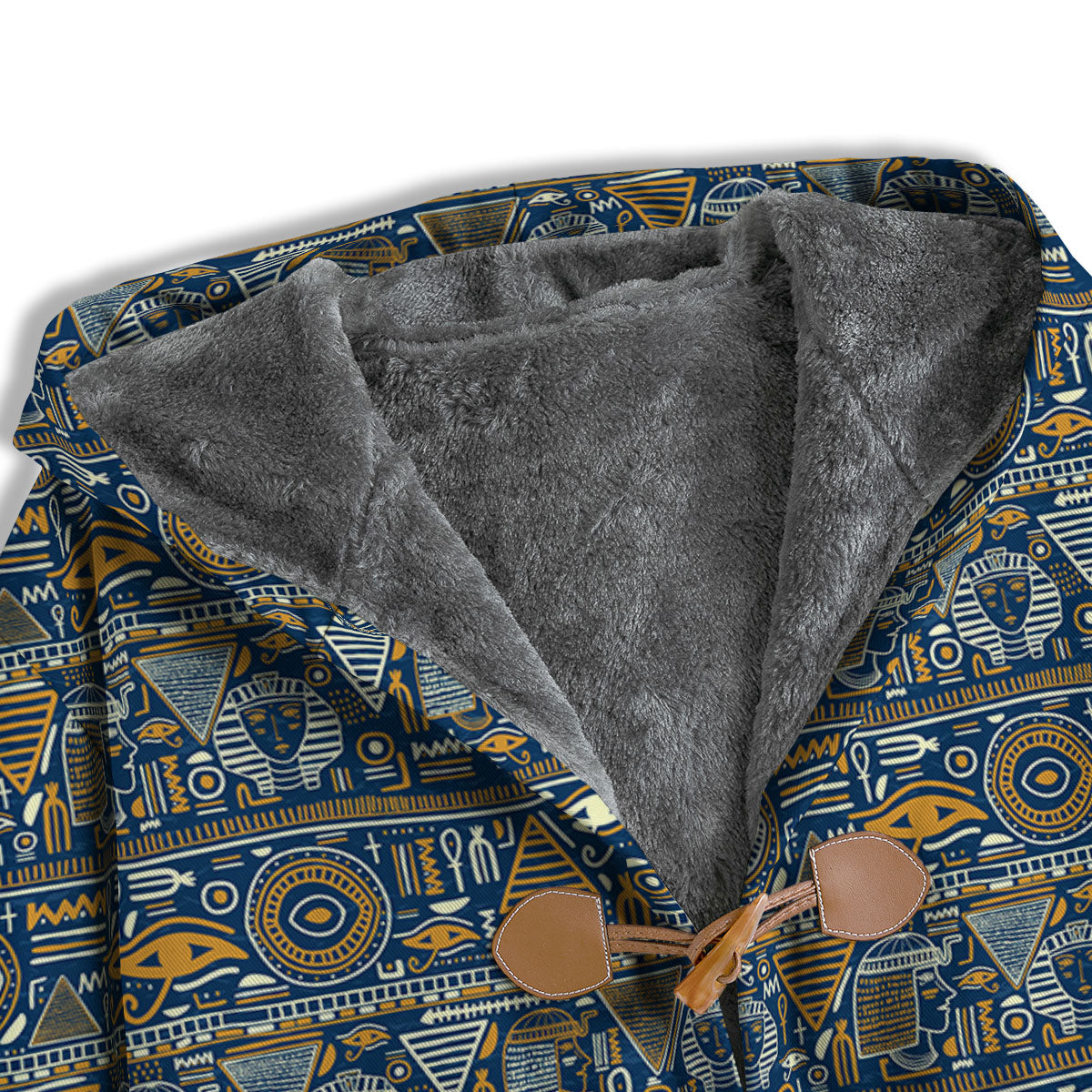 Ancient Egyptian Tribal Blue Print Pattern Men's Windbreaker Jacket-grizzshop