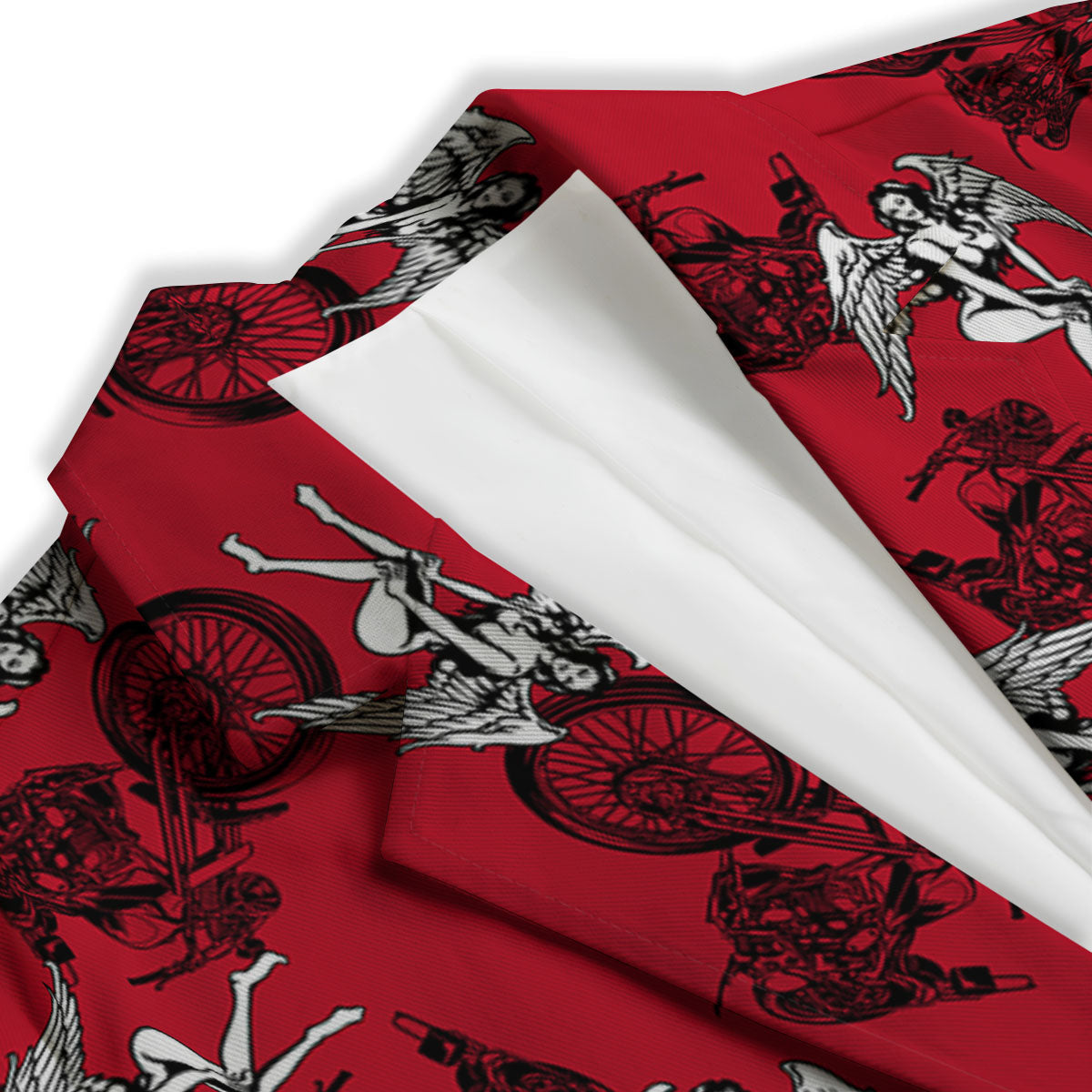 Angel And Motorcycle Print Pattern Women's Blazer-grizzshop