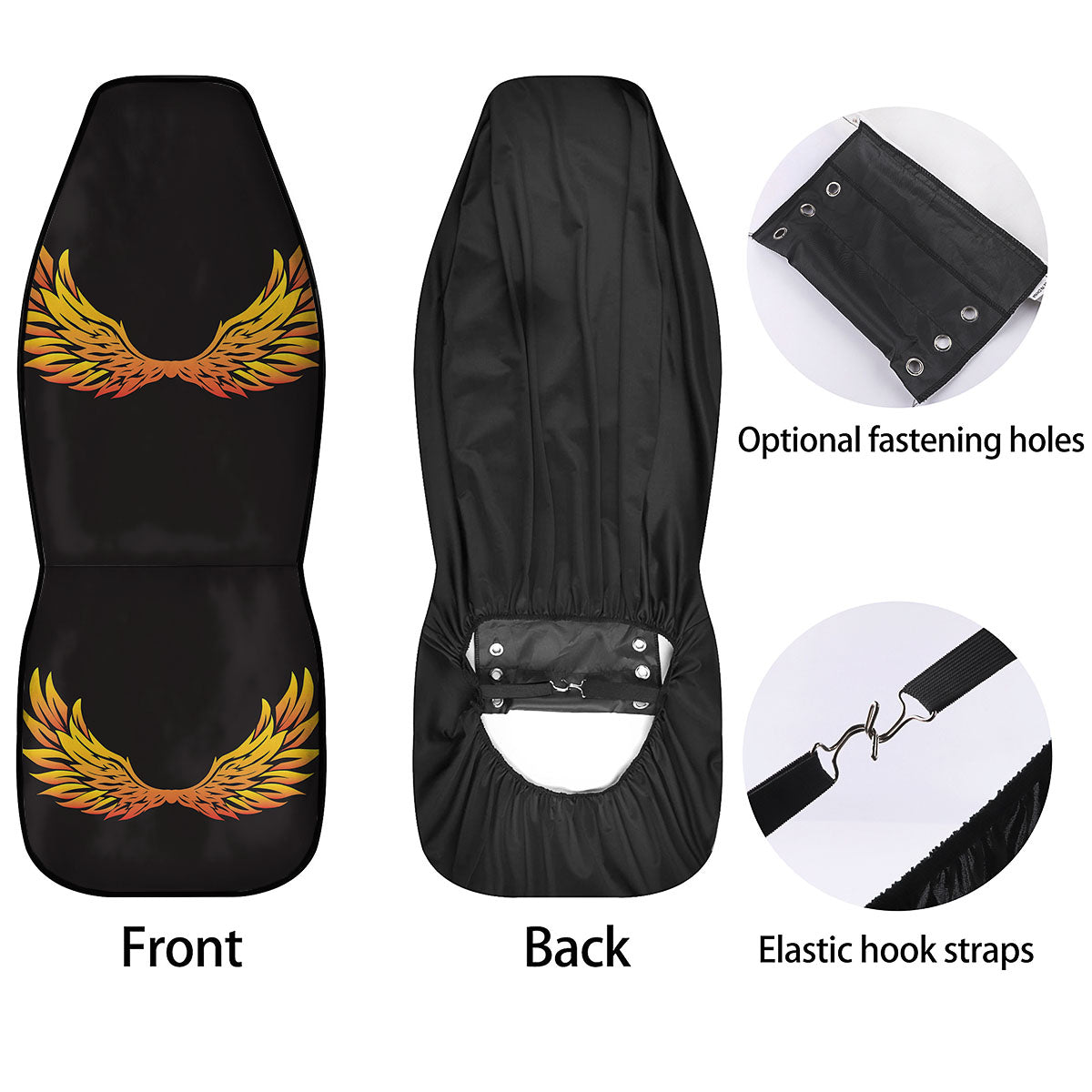 Angel Phoenix Print Car Seat Covers-grizzshop
