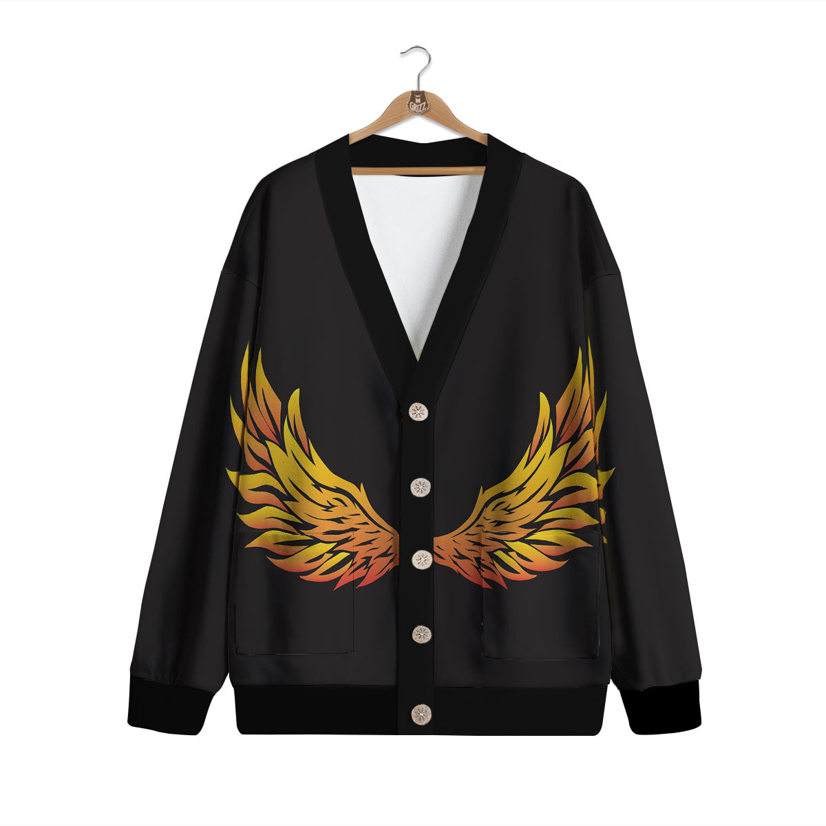 Angel Phoenix Print Cardigan-grizzshop