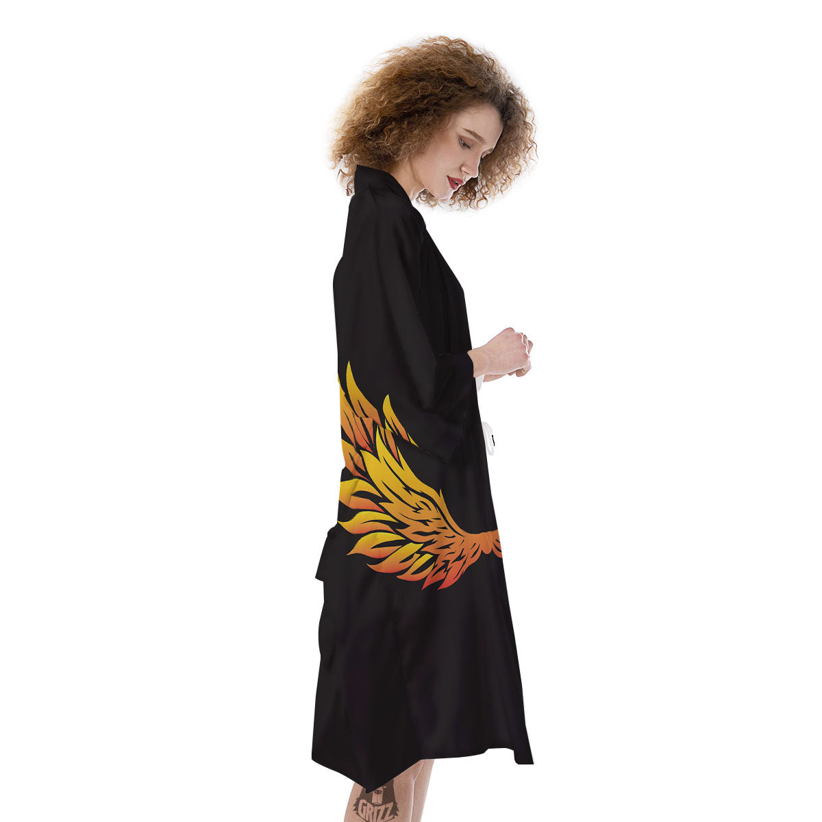 Angel Phoenix Print Kimono-grizzshop