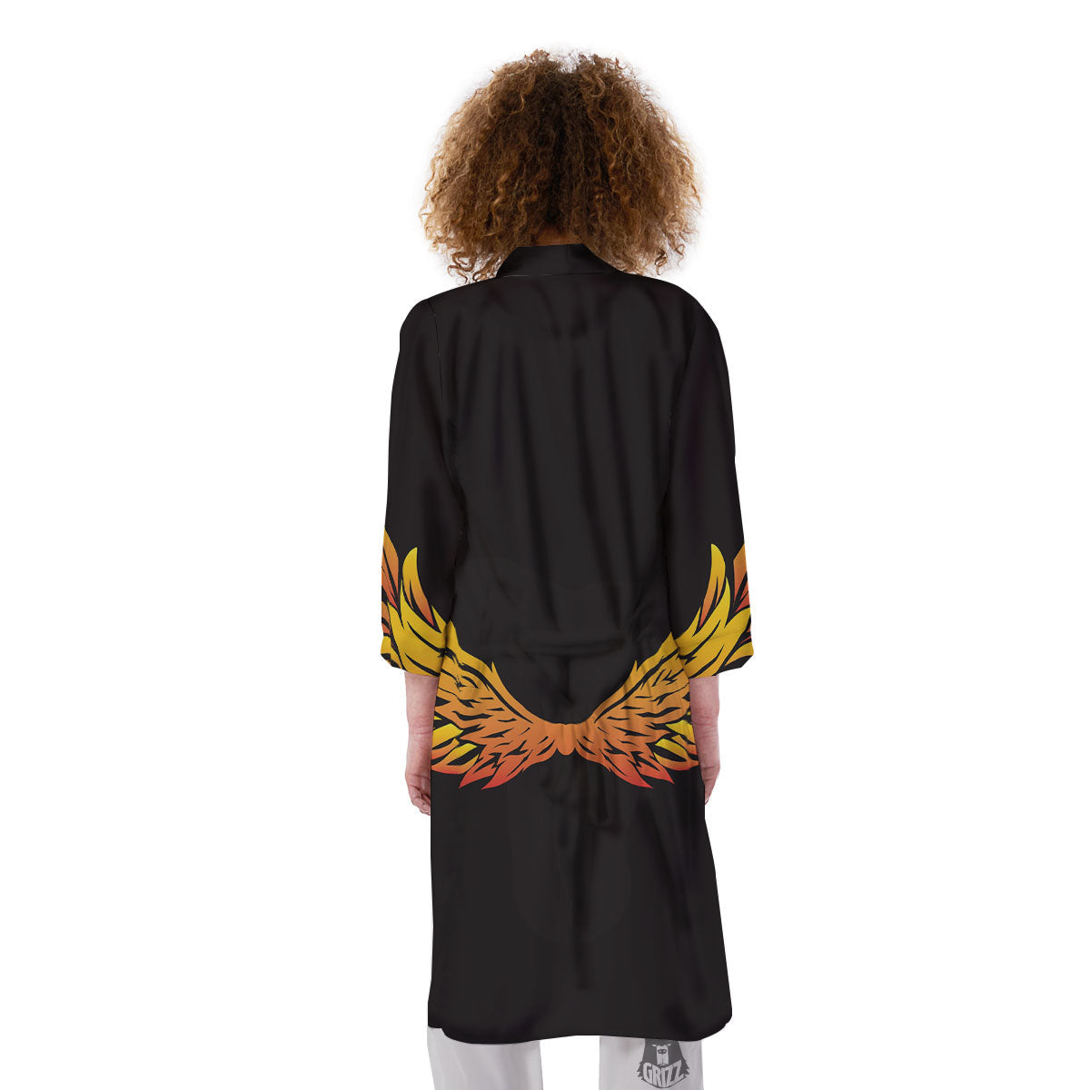 Angel Phoenix Print Kimono-grizzshop
