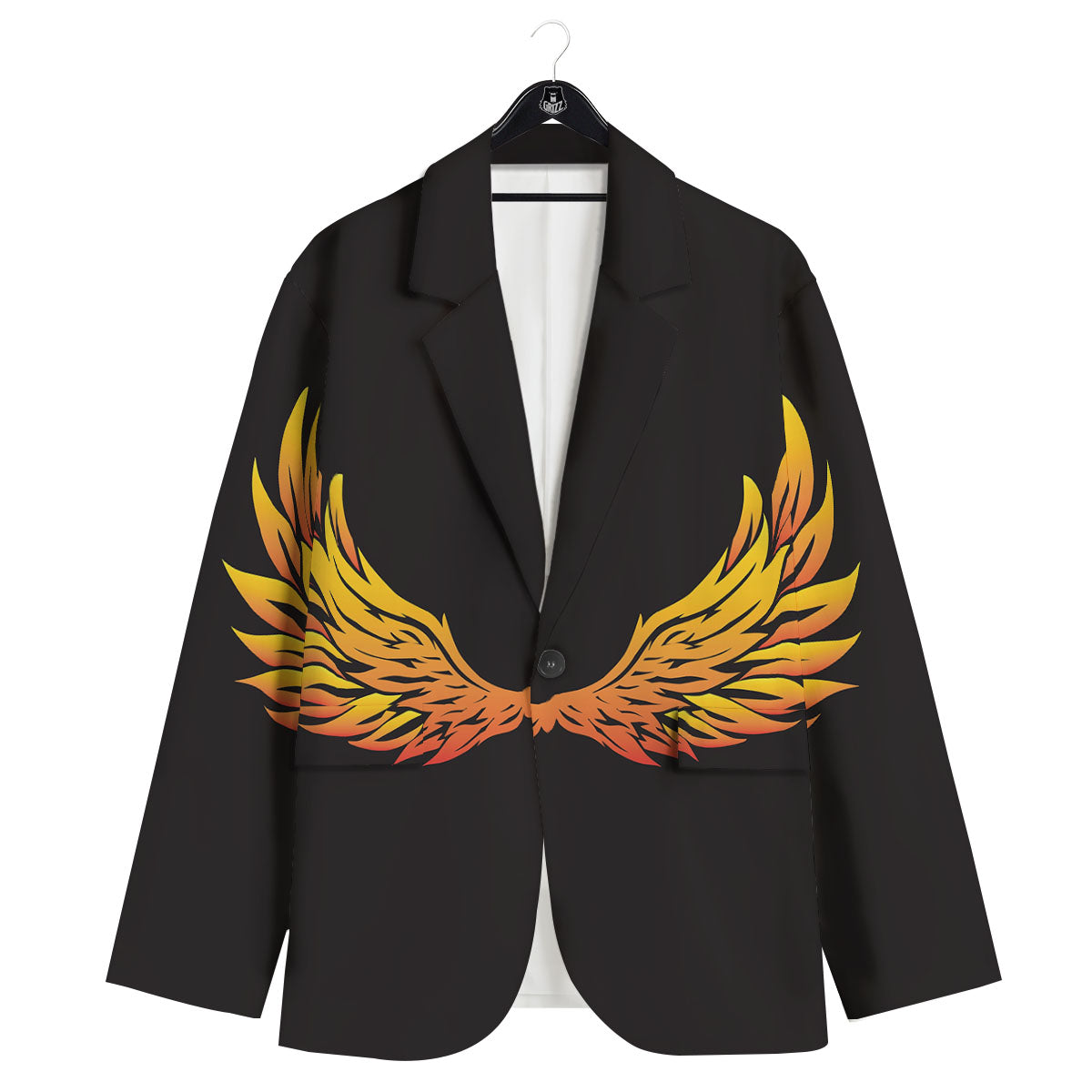 Angel Phoenix Print Men's Sport Coat-grizzshop