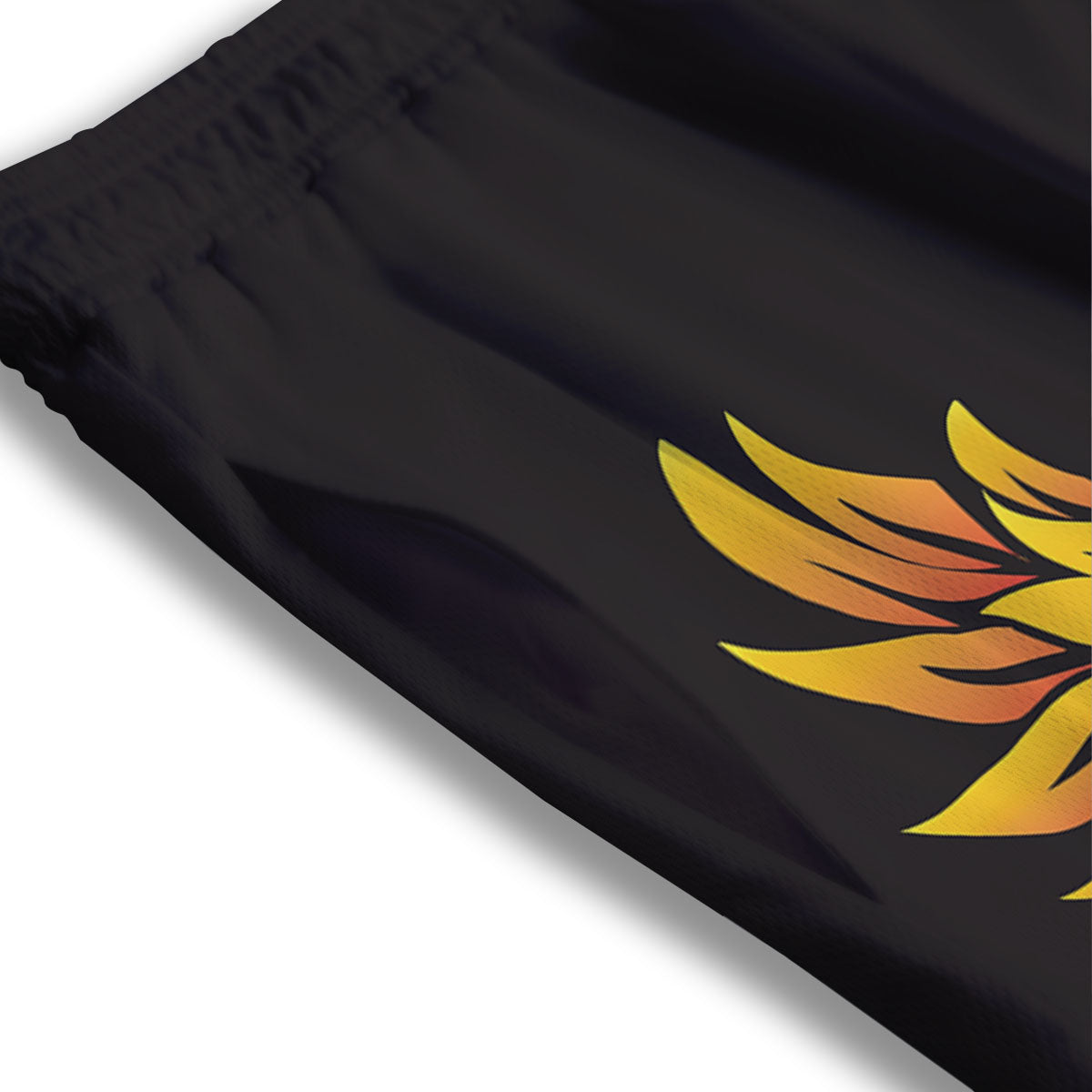 Angel Phoenix Print Mesh Shorts